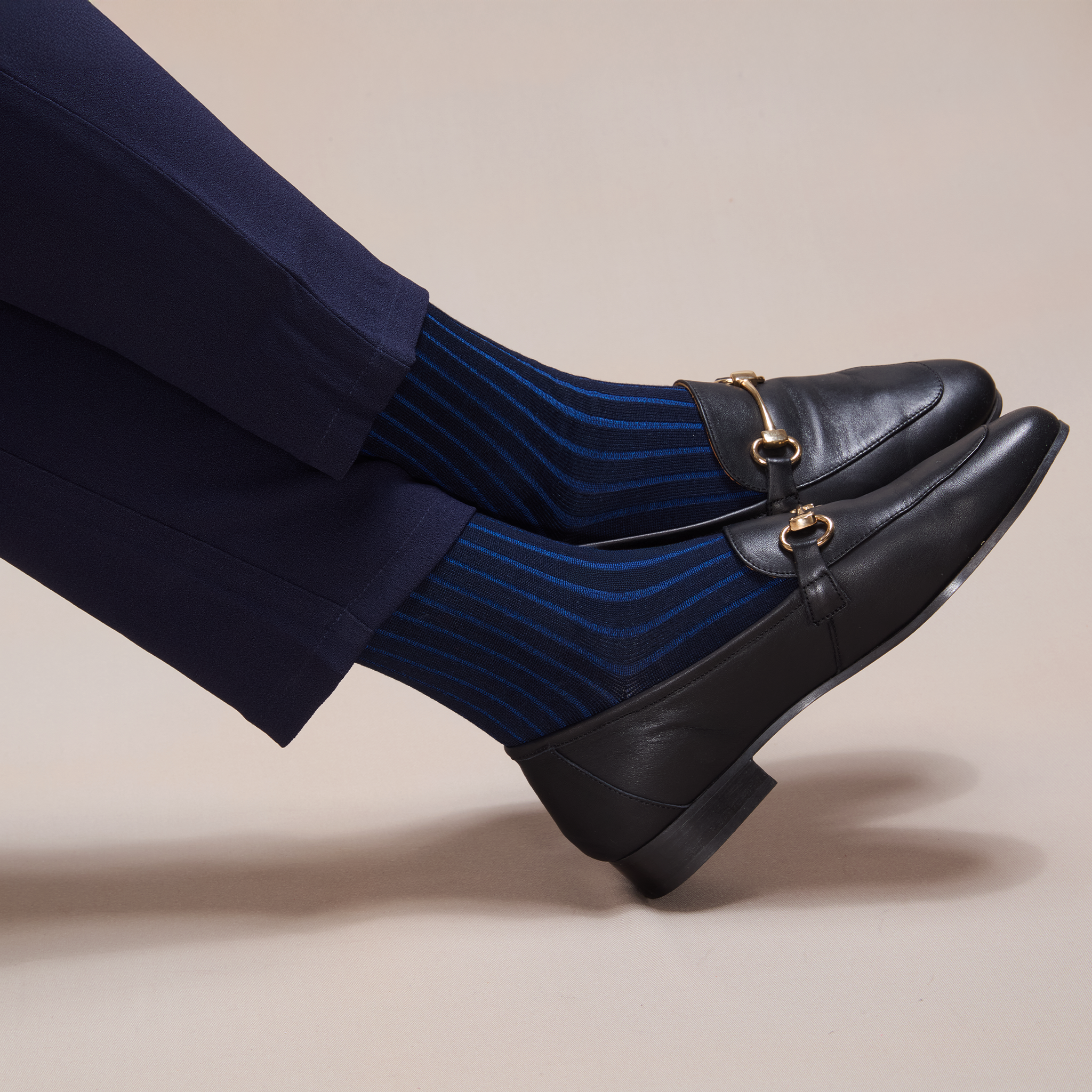 womens navy blue dress socks Women's knee-high – with royal stripes – Reinforced Lisle cotton The stunning @Brooke Monk FPSITEWIDE one pair cotton sock Size (EU):50