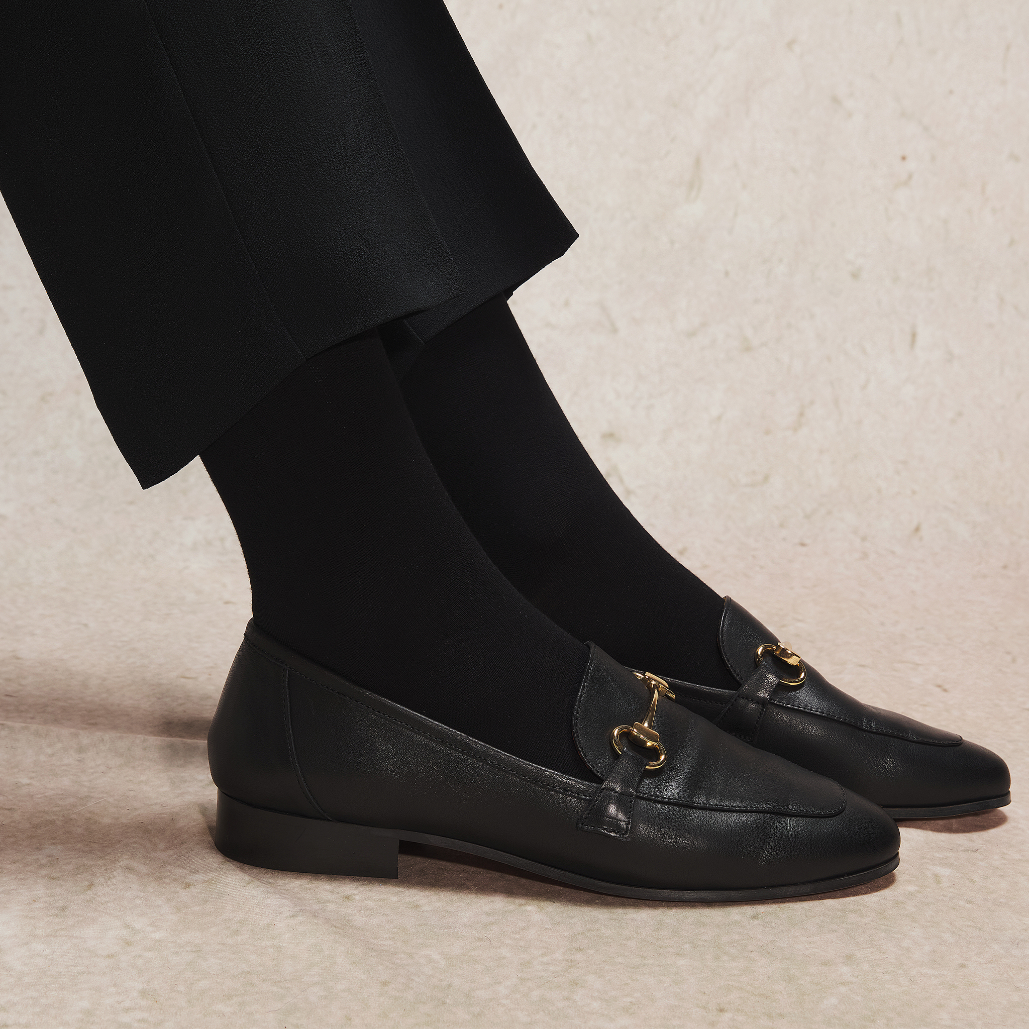 Women's black knee-high socks - Supersfot cotton - Mazarin