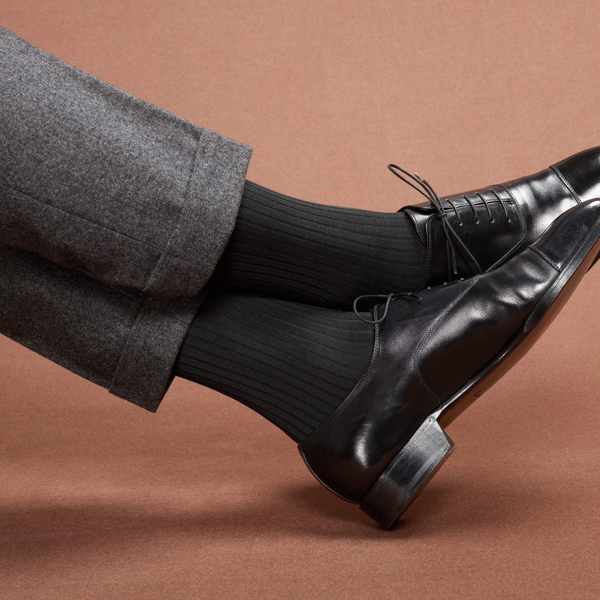 100 cotton dress socks for men Dark gray high - 100% lisle - Mazarin In theory Material:Wood Caramel Velvet Mermaid Appliqued work dress