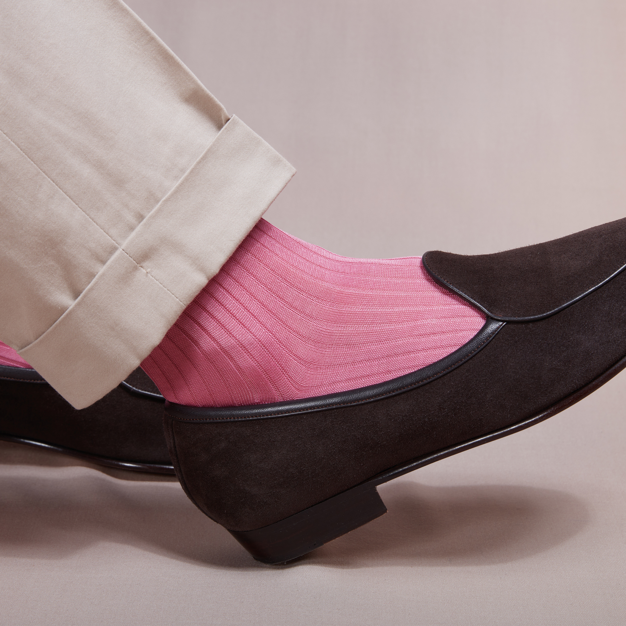 pink dress socks men Heathered Pink & Blush Flowers
