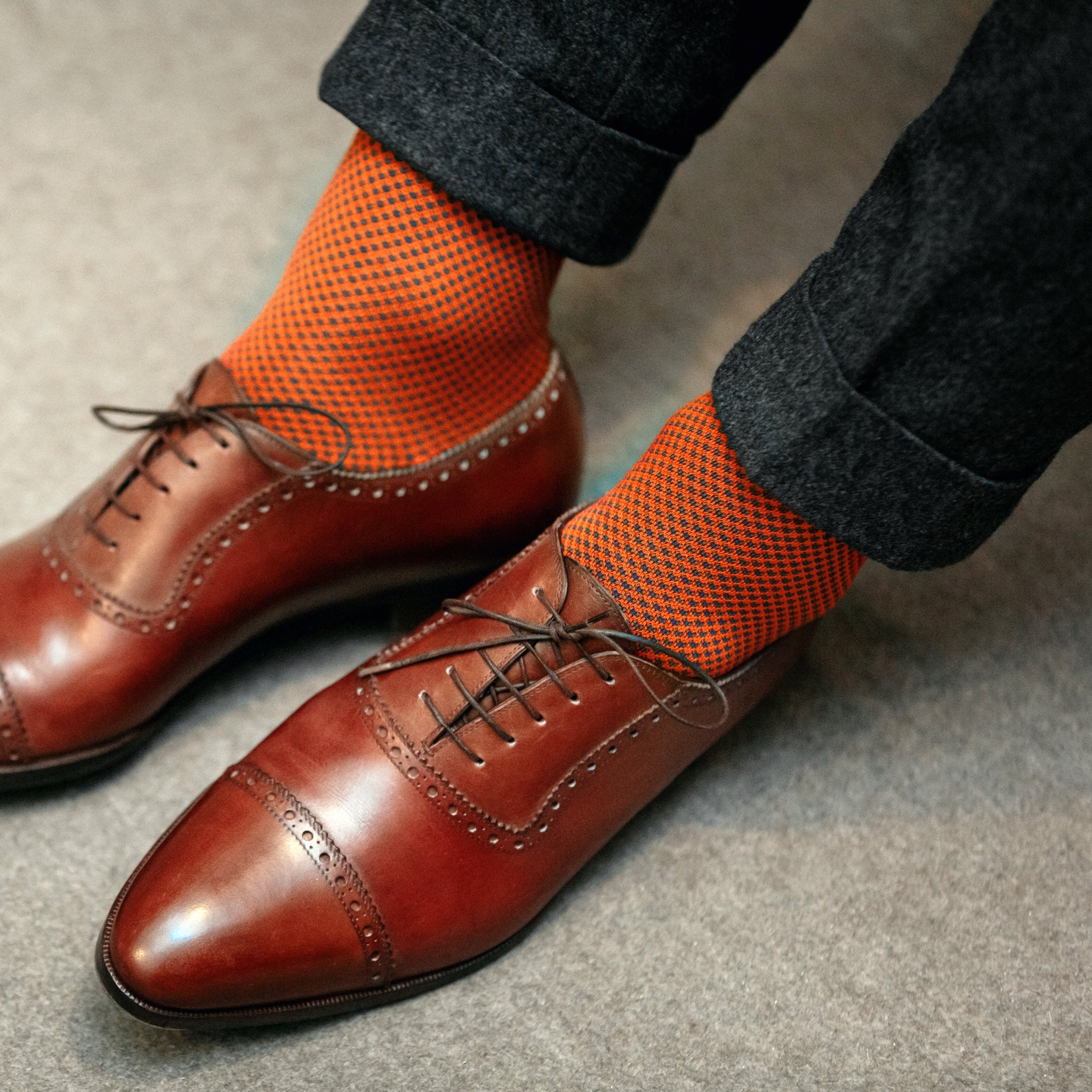 men's orange dress socks The Fall Foliage