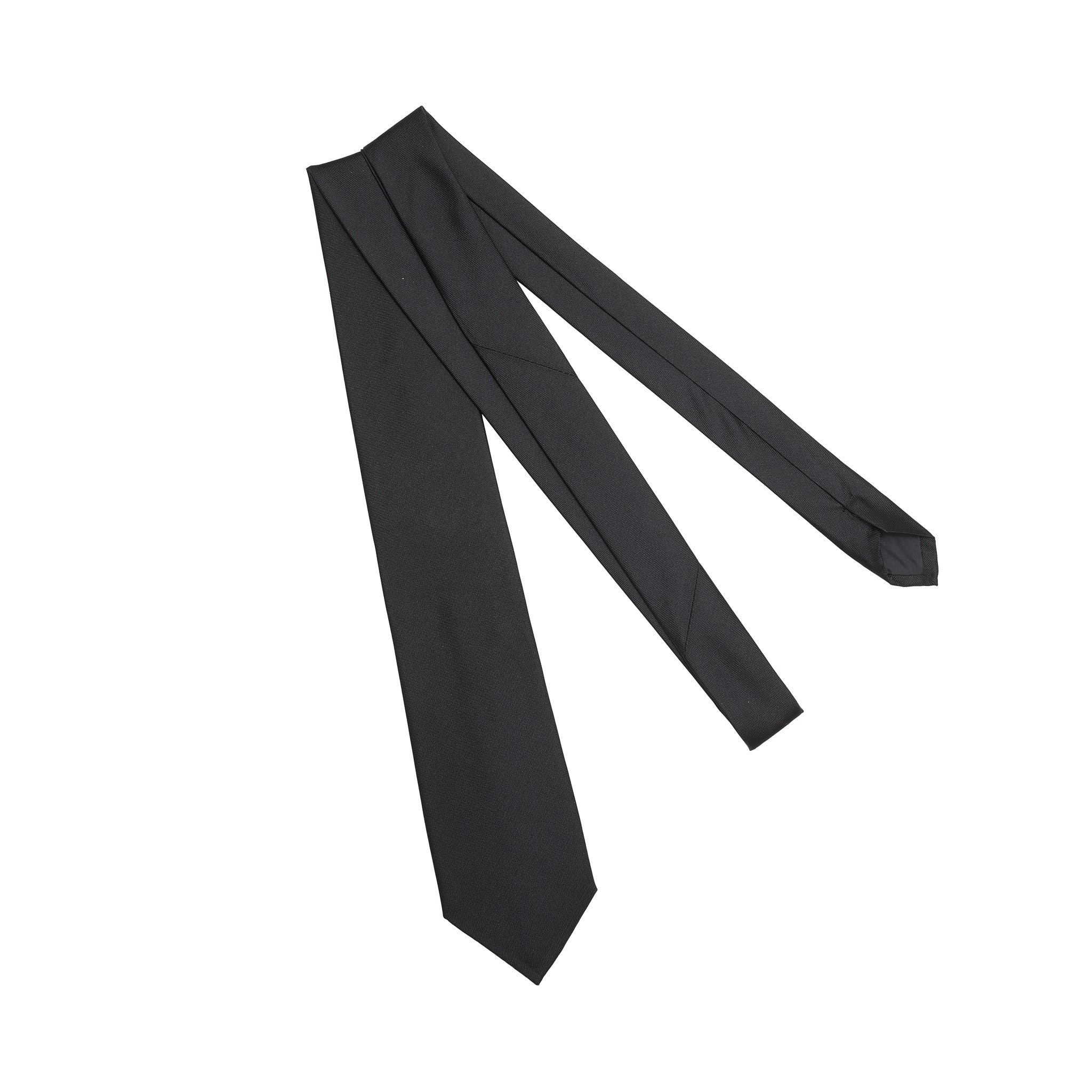 Cravate noire - Soie lisse