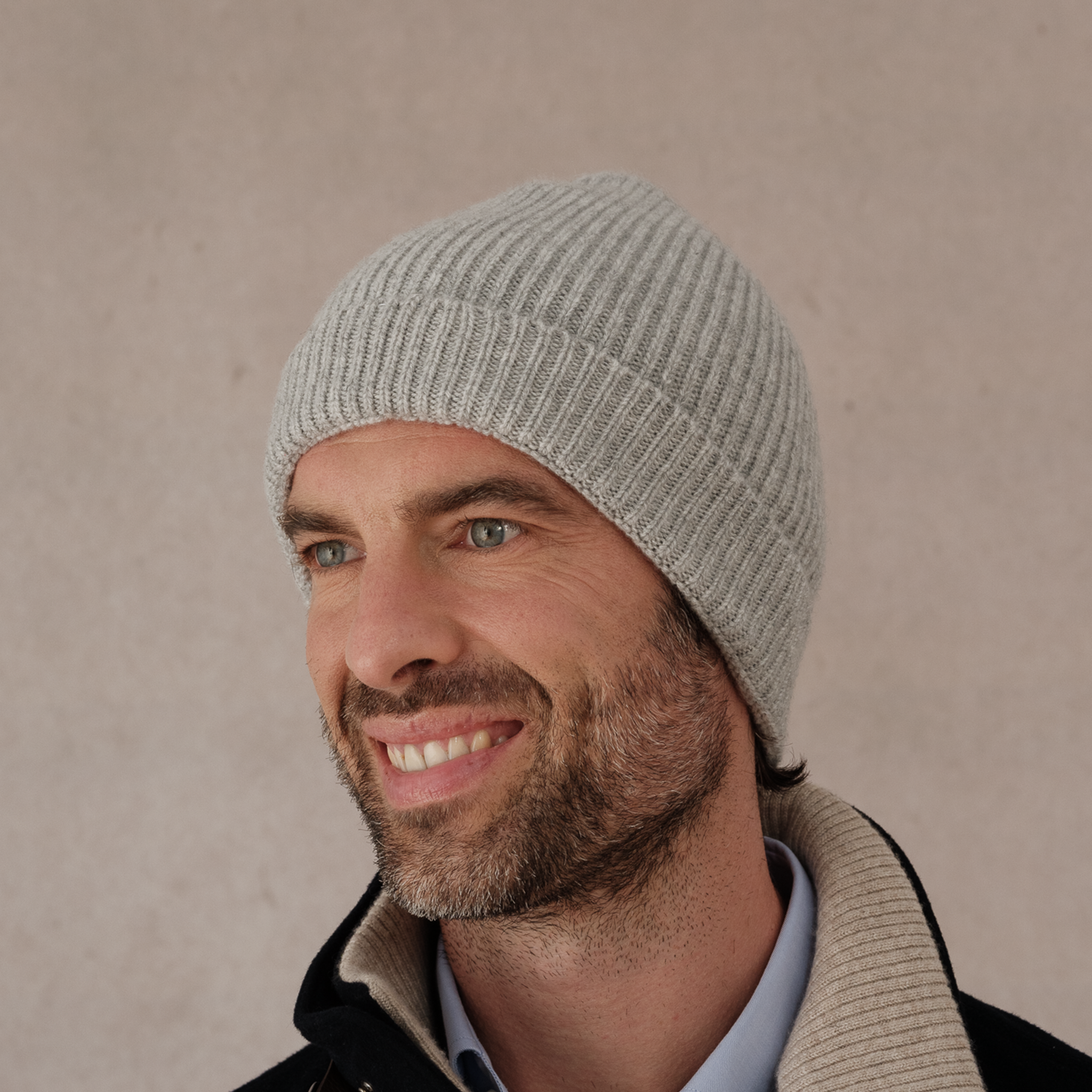 Gris clair - Bonnet - 100% Cachemire