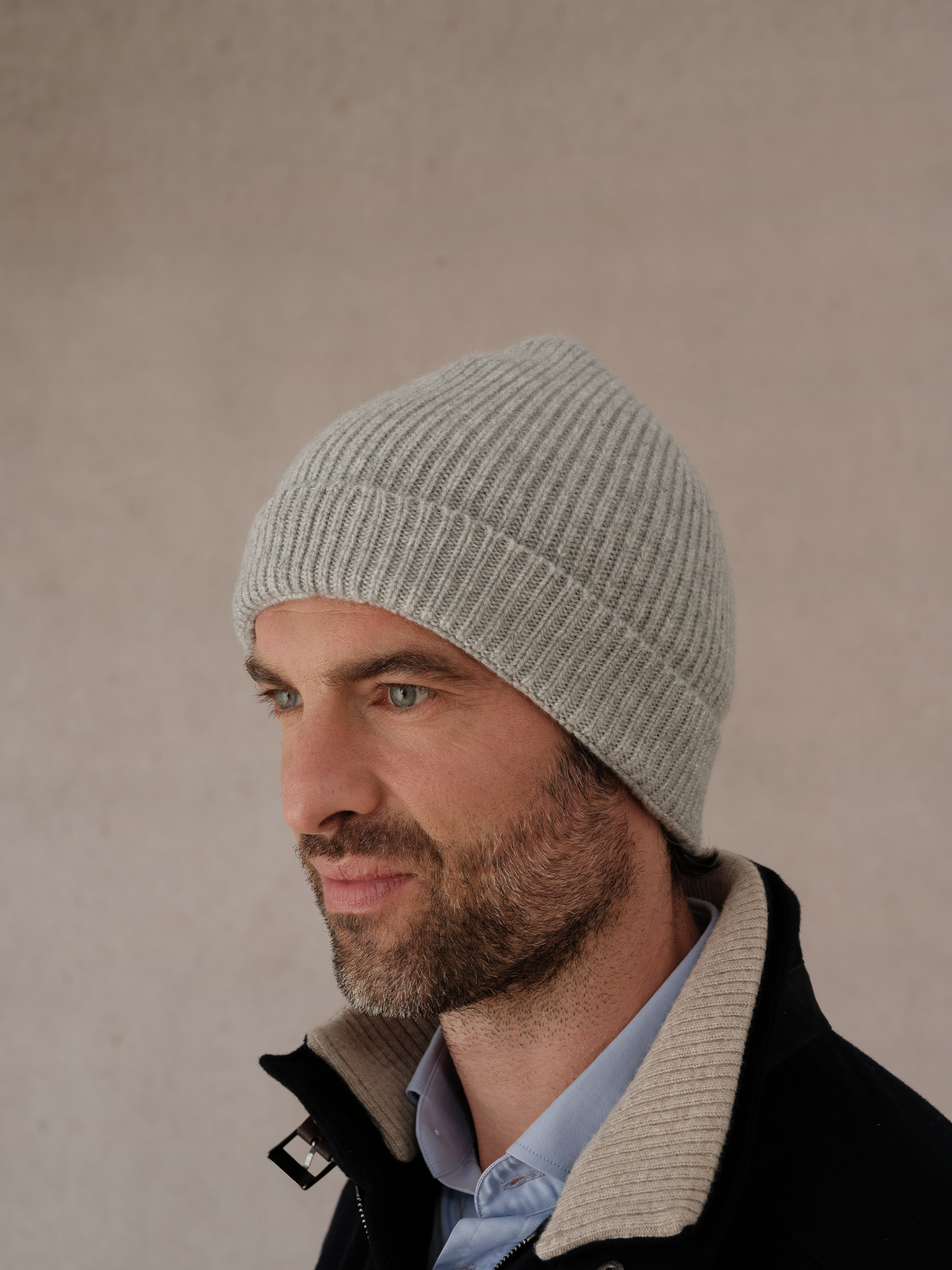 Gris clair - Bonnet - 100% Cachemire