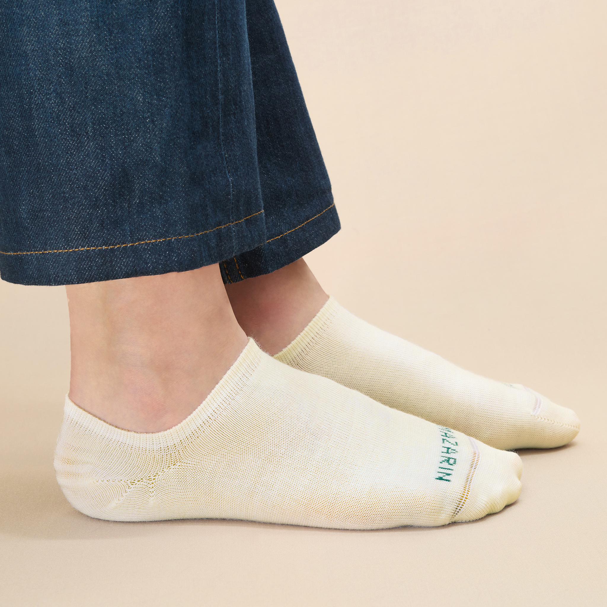 Blanc cassé - Baskets - Laine