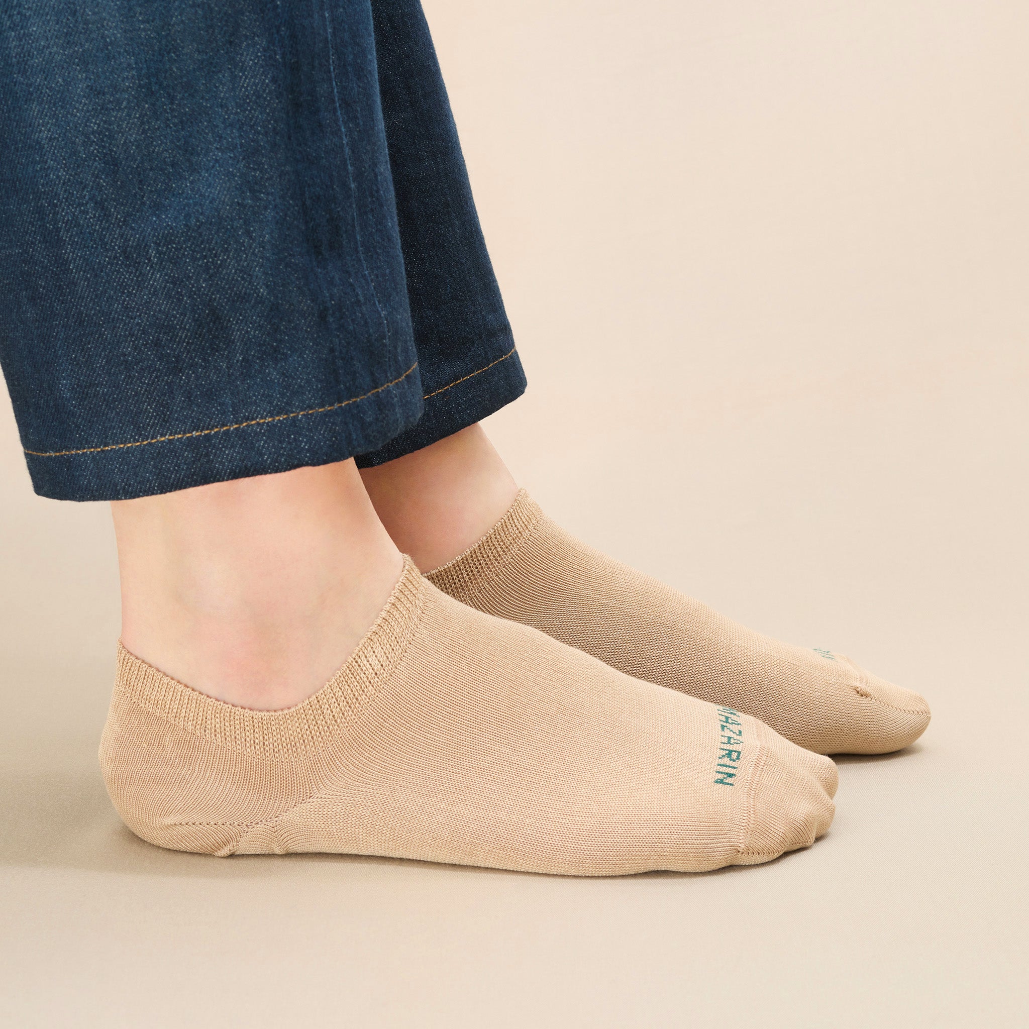 Beige – Zapatillas – Hilo de Escocia Super-Resistente