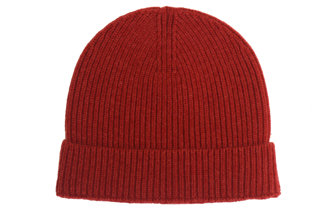 Bonnet en pur cachemire - Rouge vif