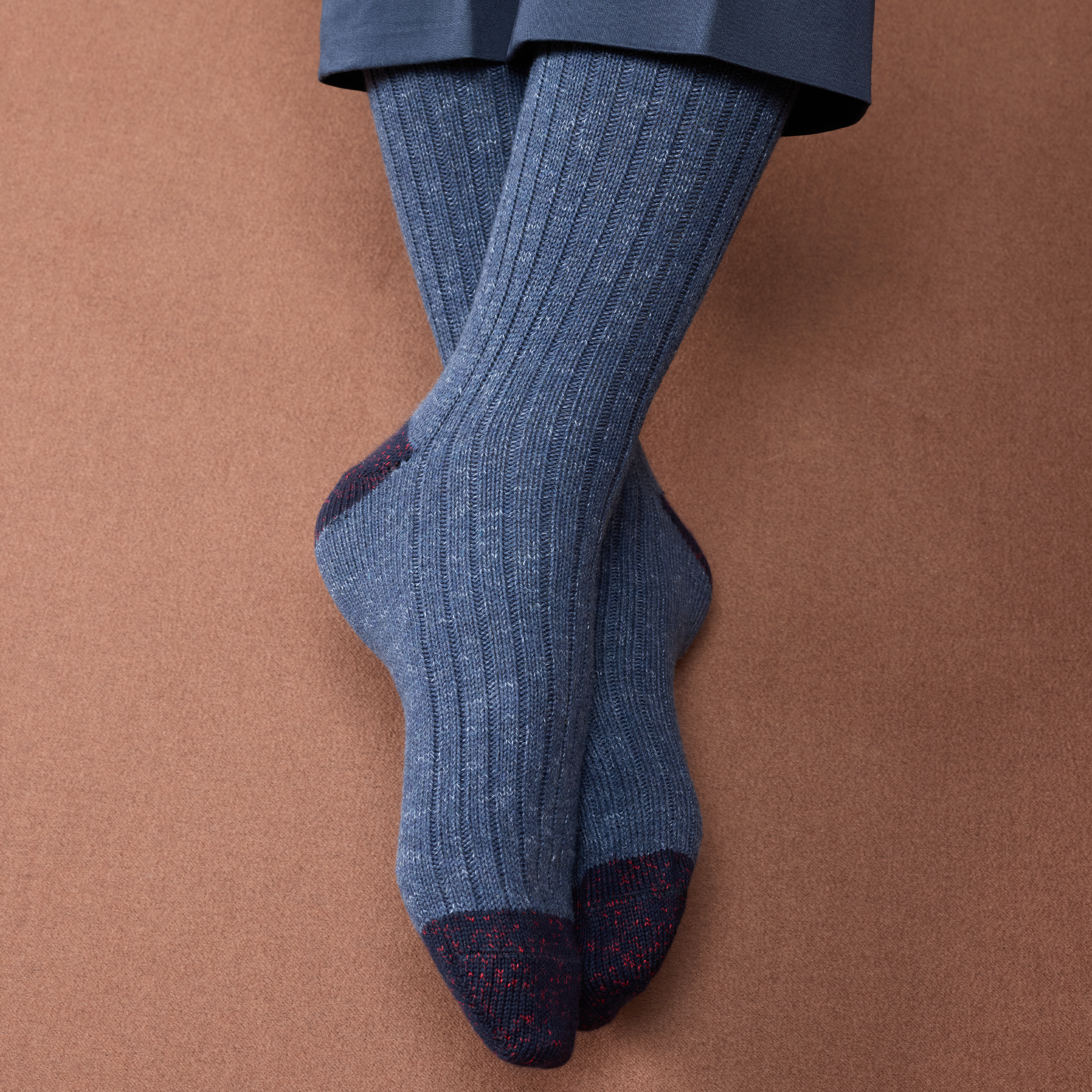 Bleu acier & Bleu marine - Color Block - Coton