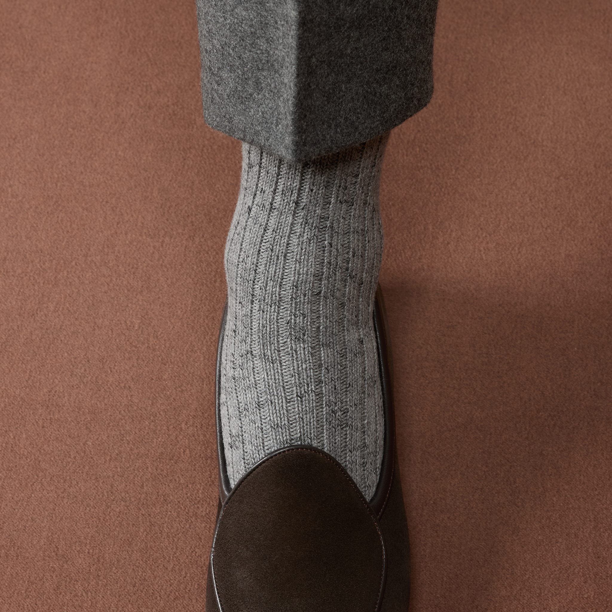 Grau & Rot – Color Block – Baumwolle