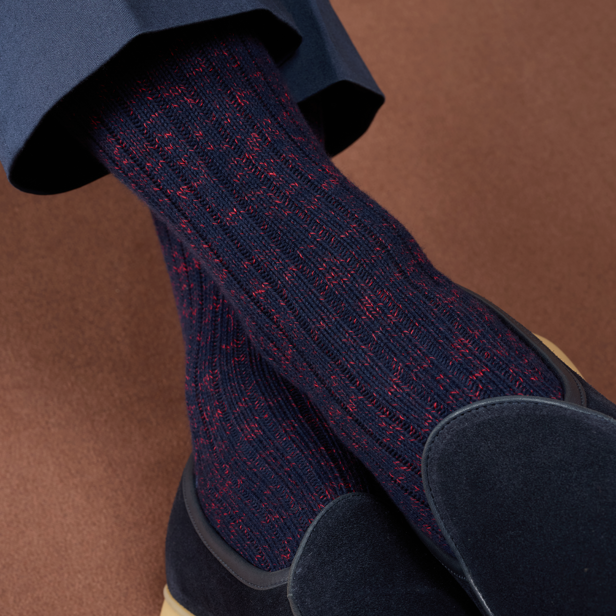 Bleu marine & Bleu acier - Color Block - Coton
