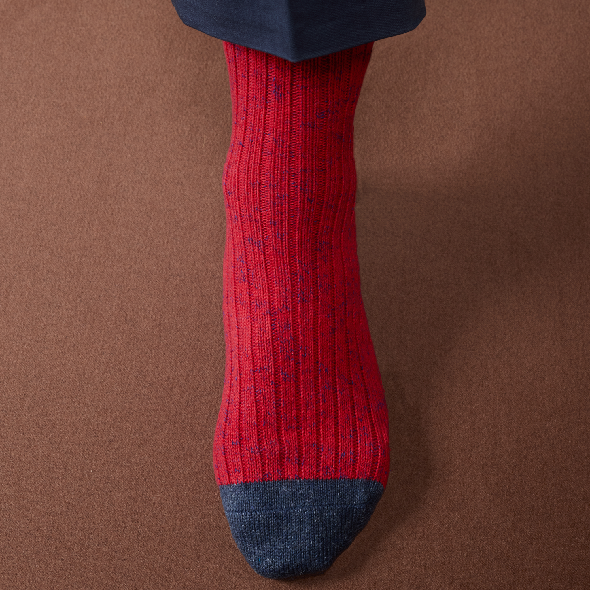 Rot & Stahlblau – Color Block – Baumwolle