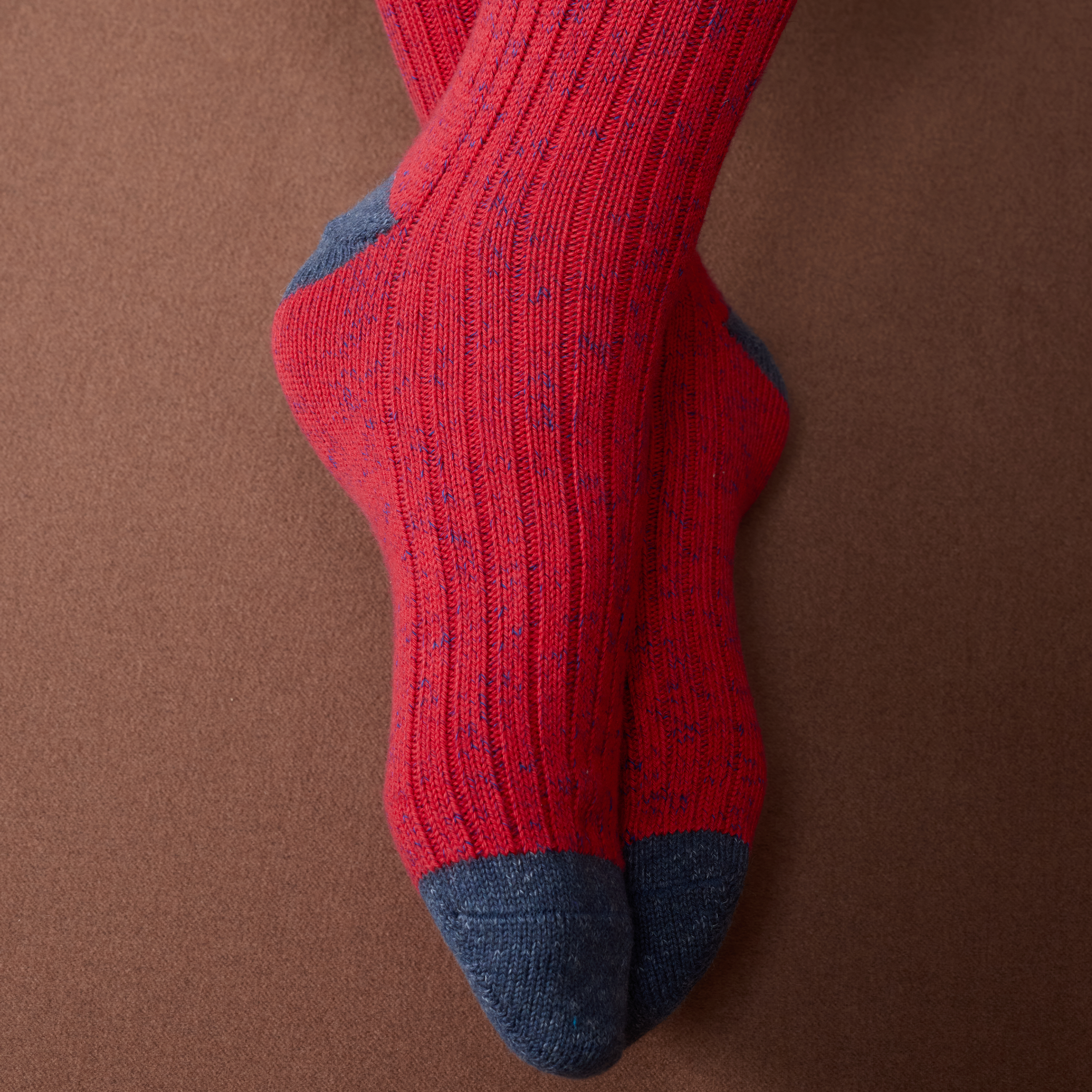 Rot & Stahlblau – Color Block – Baumwolle