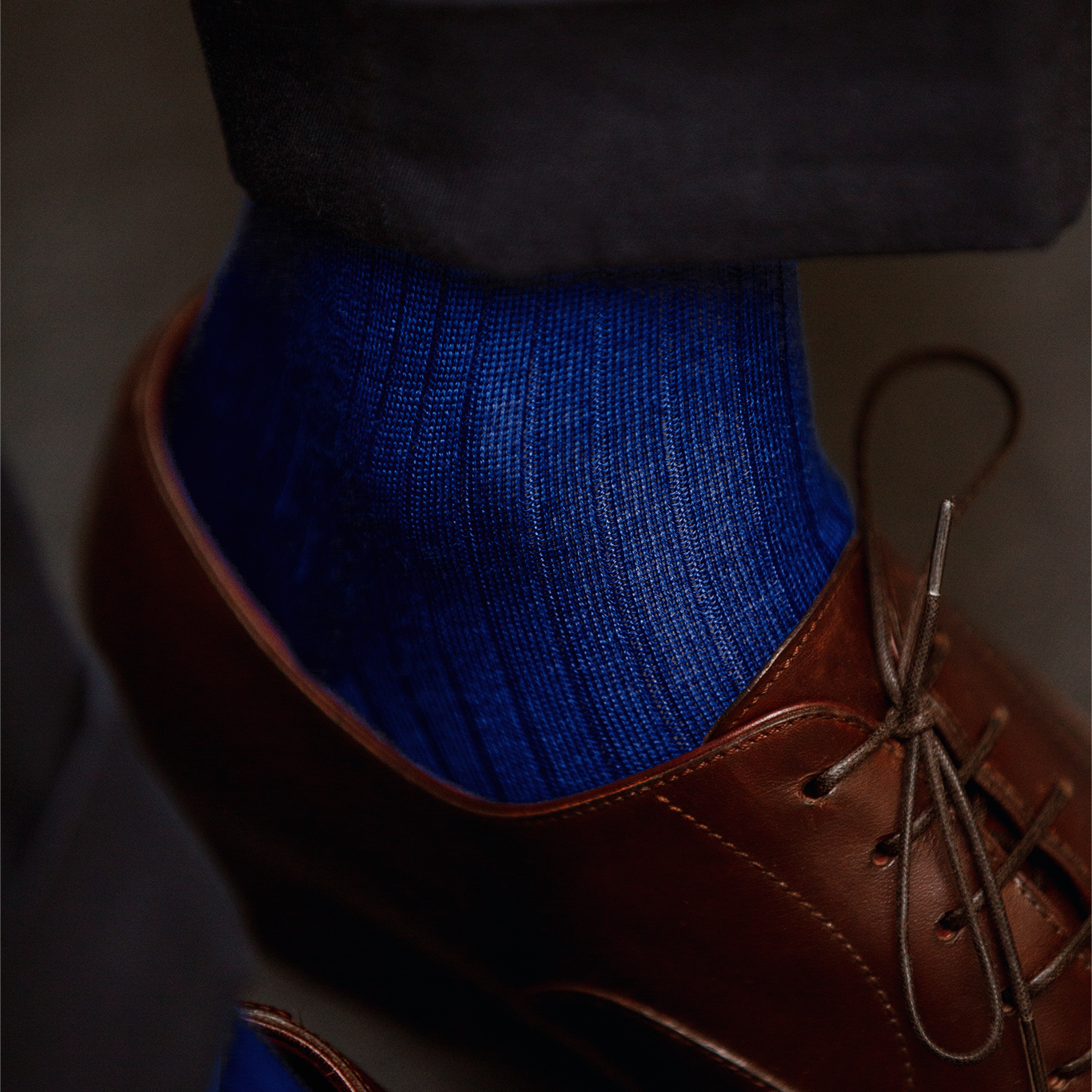 Royal blue men's socks - Cashmere & Silk - Mazarin