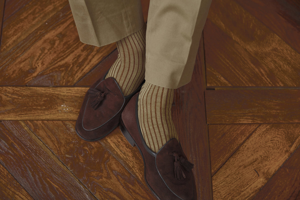 Chaussettes | Beige & Marron - Fil d'Écosse