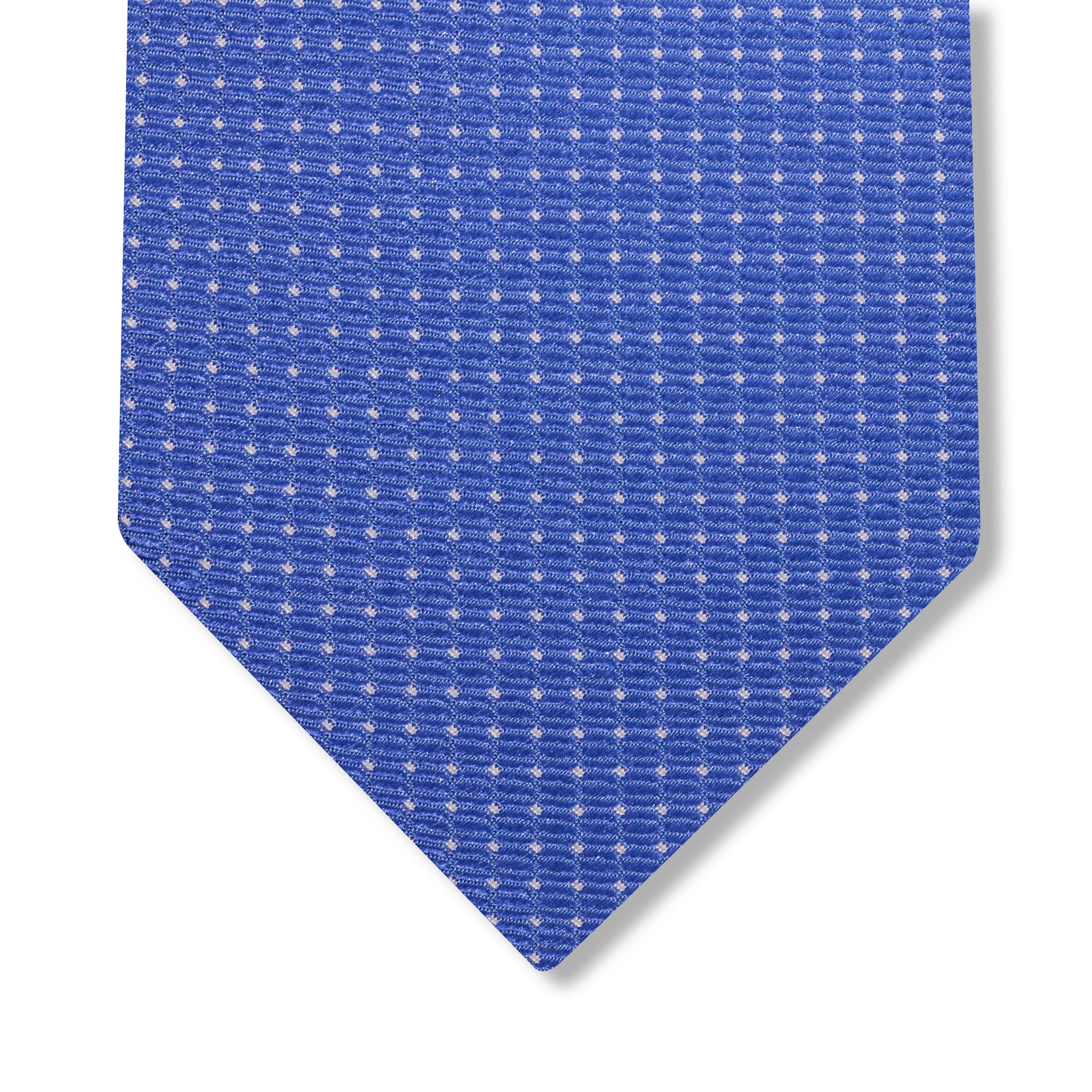 Cravate Bleu ciel & Gris clair - Motif Pois - Soie
