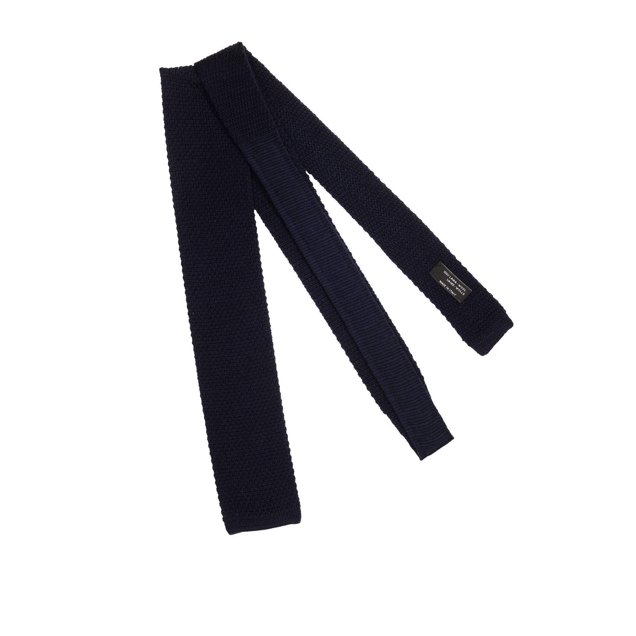 Cravate tricot - Bleu marine - Laine