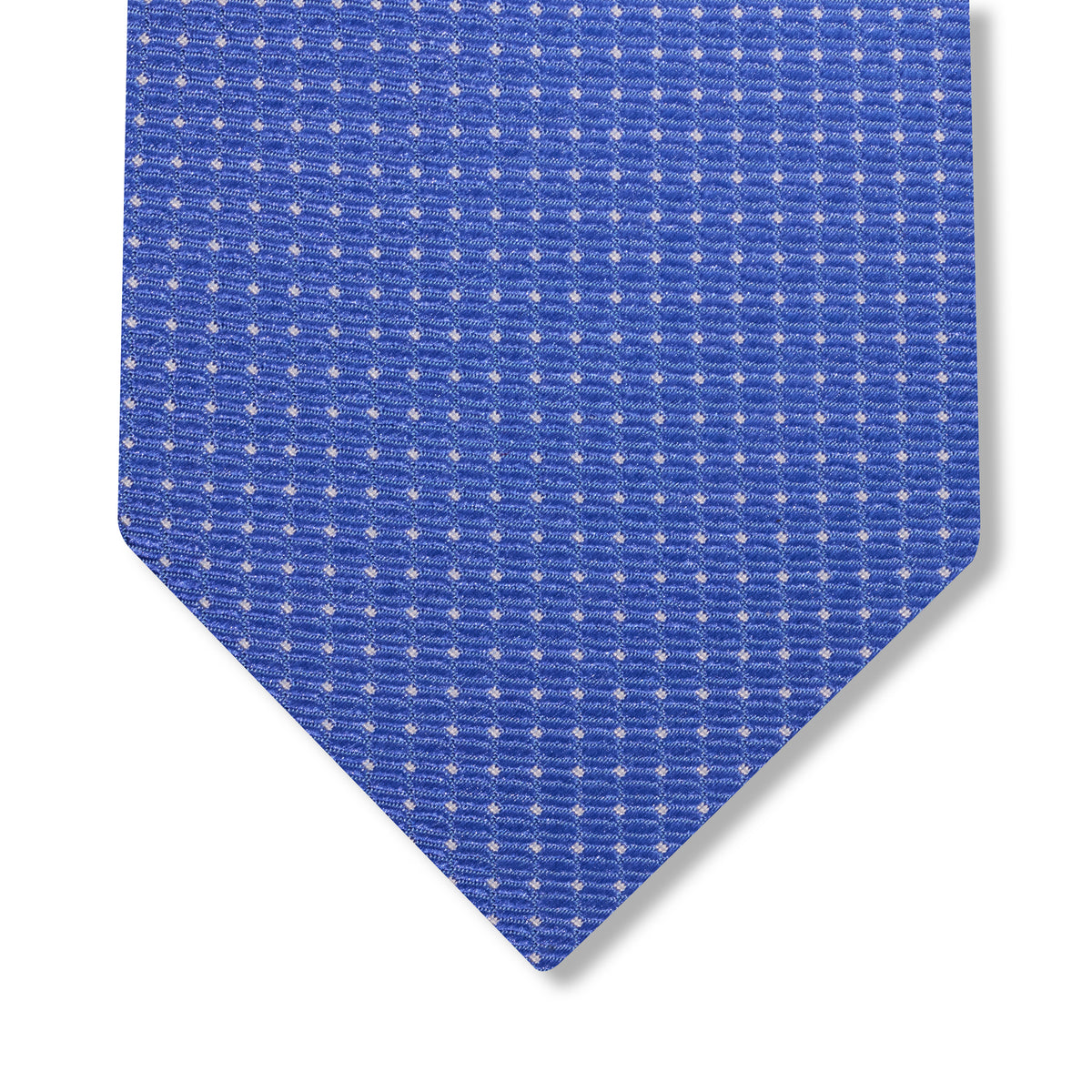 Cravate Bleu ciel & Gris clair - Motif Pois - Soie