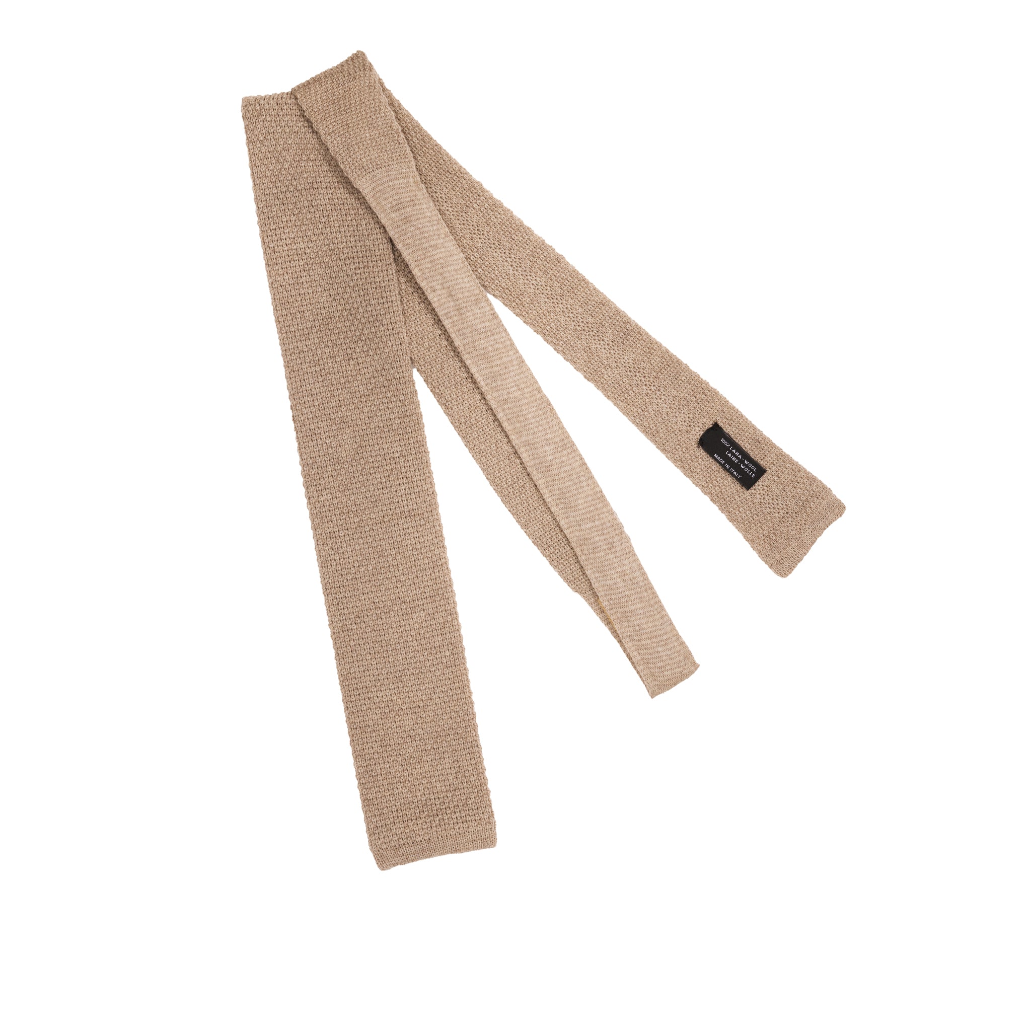 Cravate tricot - Beige - Laine
