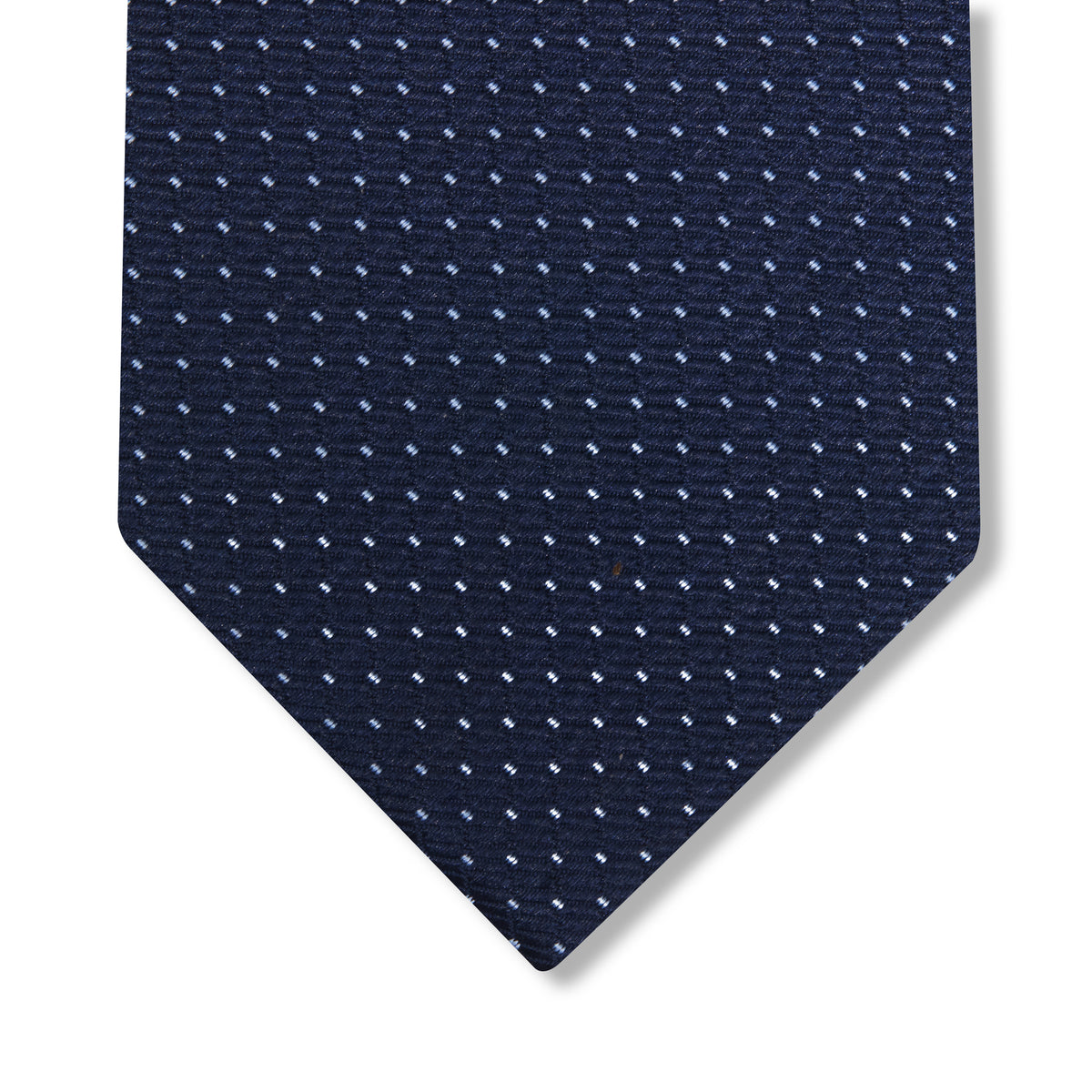 Navy & Sky Blue Tie - Polka Dot Pattern - Silk