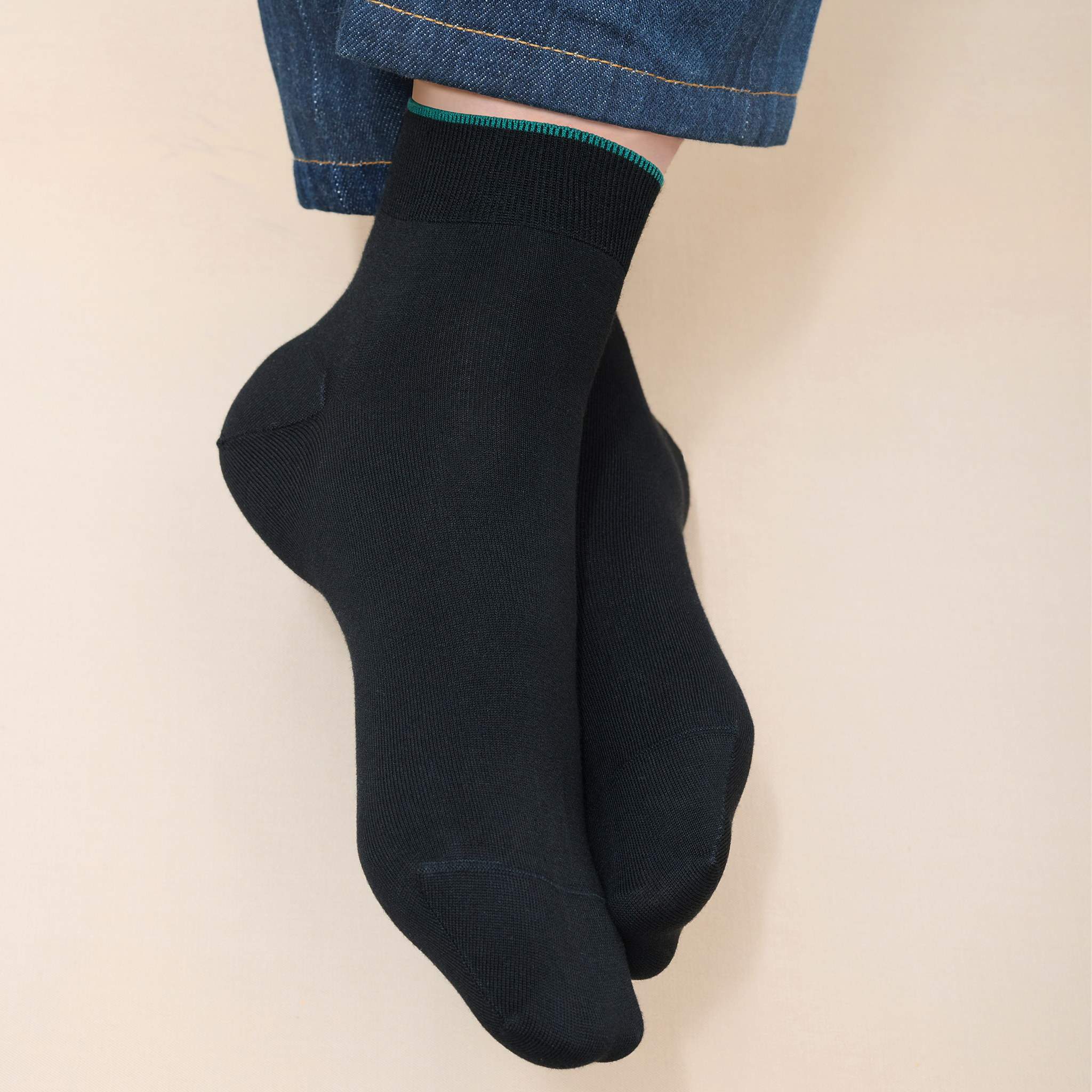 Noir - Coton Supersoft - Cheville