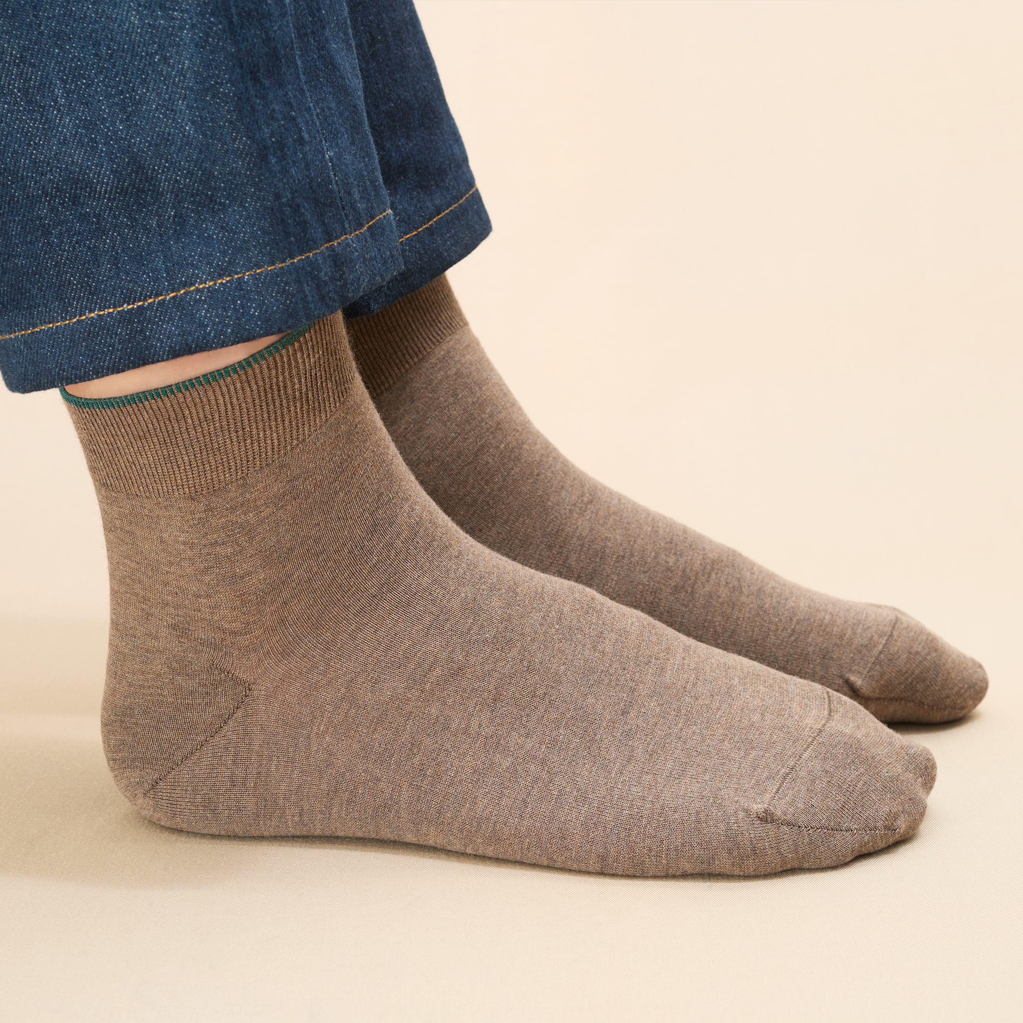 Taupe - Coton Supersoft - Cheville