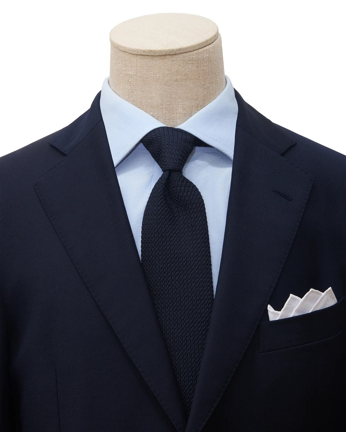 Navy Grenadine Tie - Silk