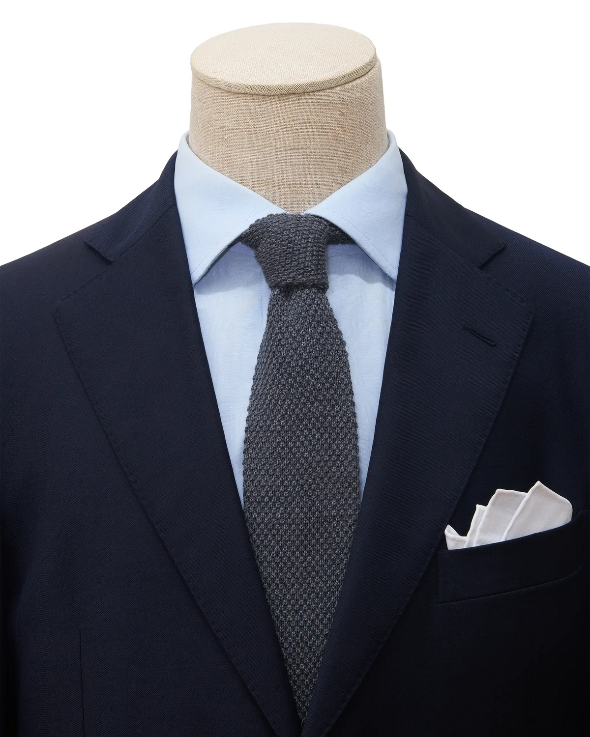 Cravate tricot - Gris - Laine