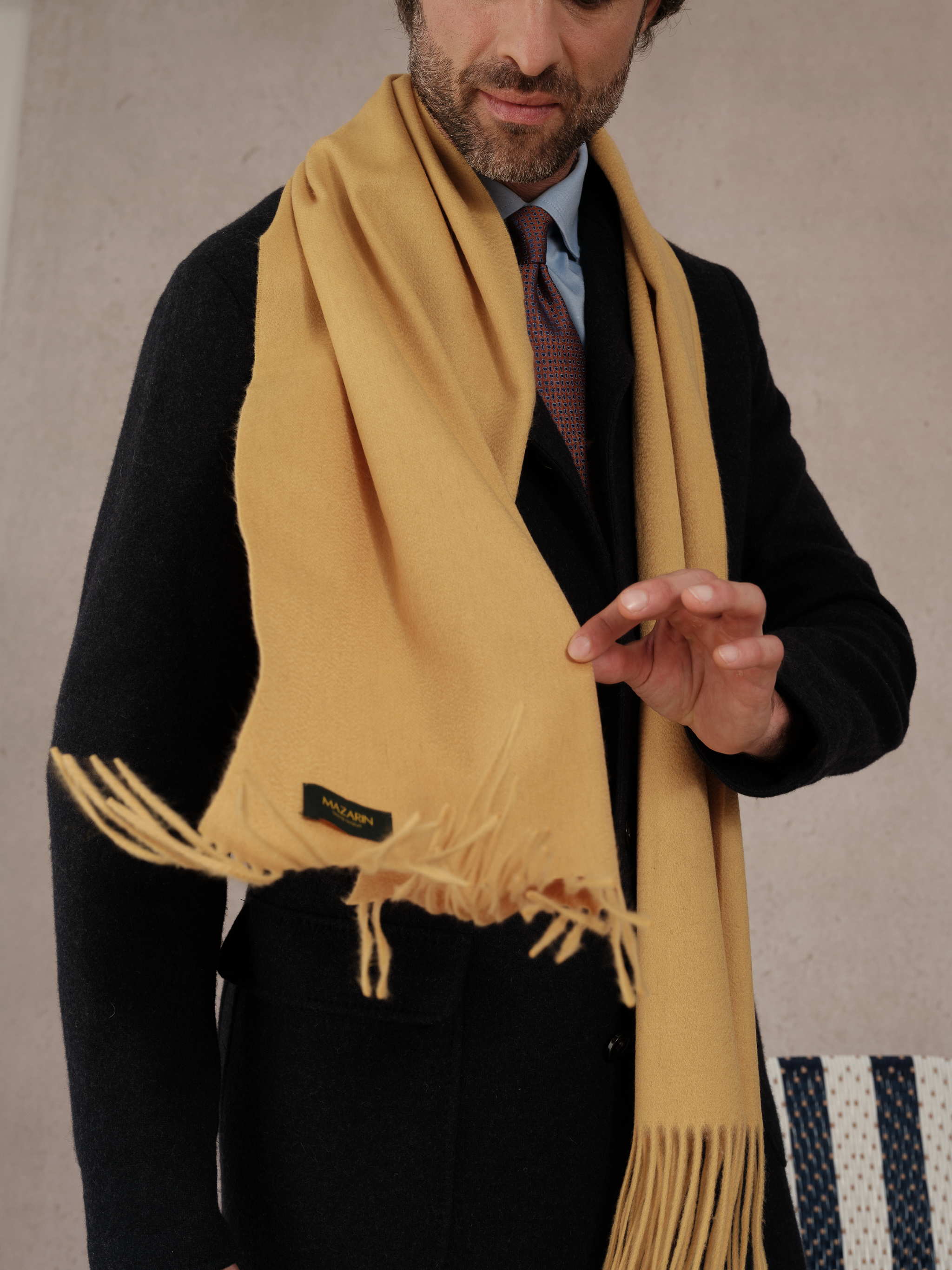 Écharpe 100% Cachemire - Jaune