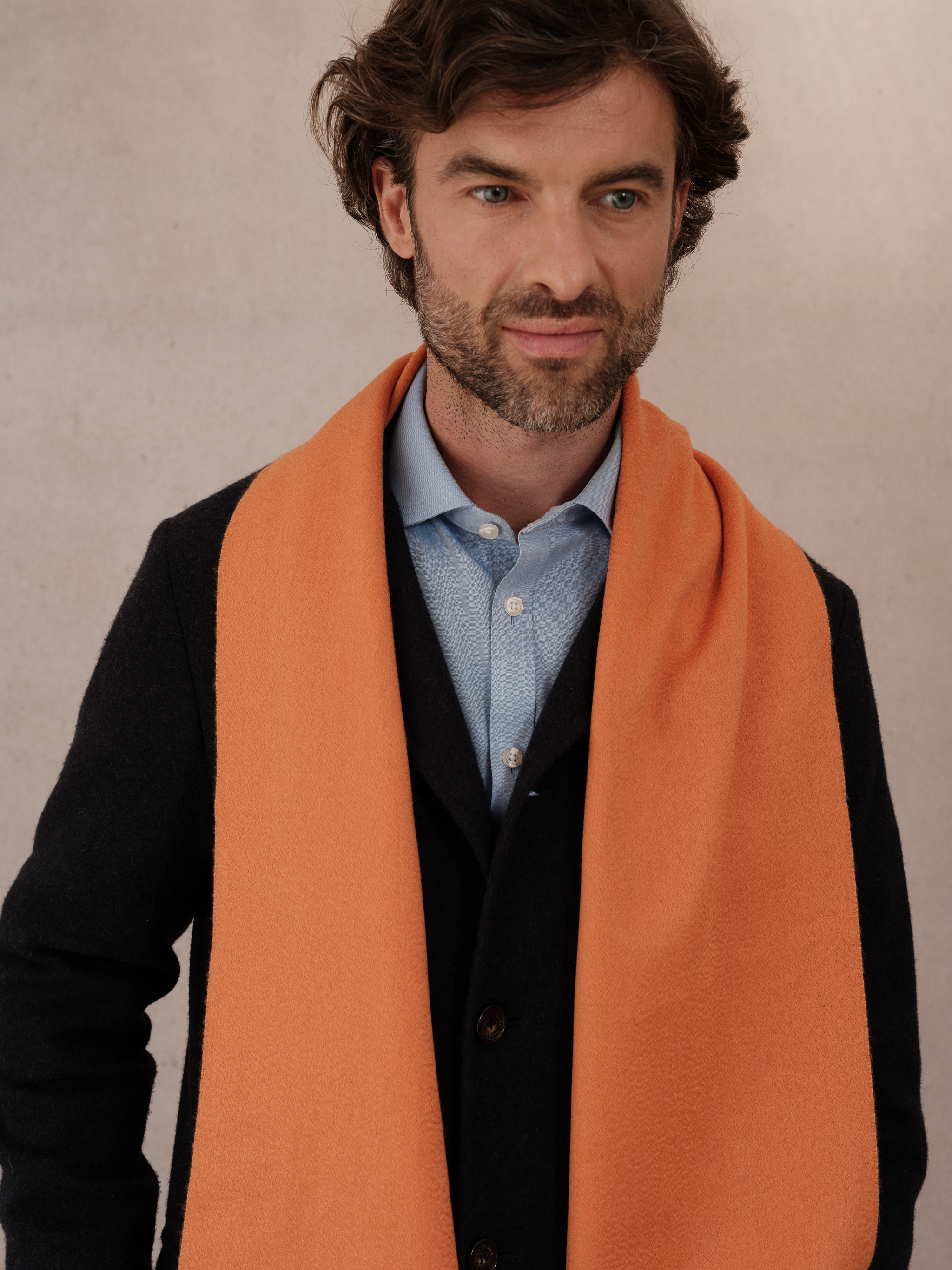 Écharpe 100% Cachemire - Orange