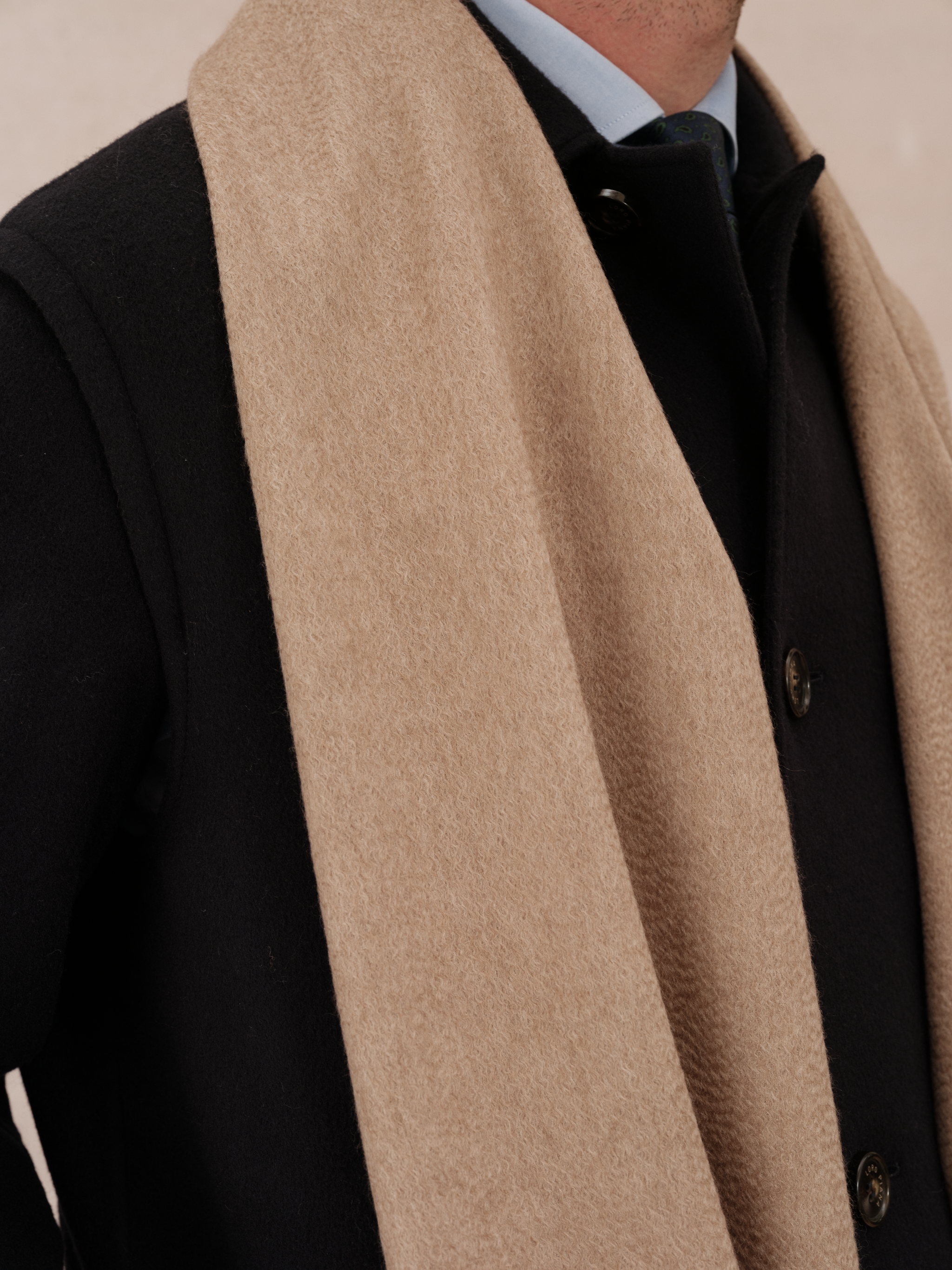 Écharpe 100% Cachemire - Beige foncé