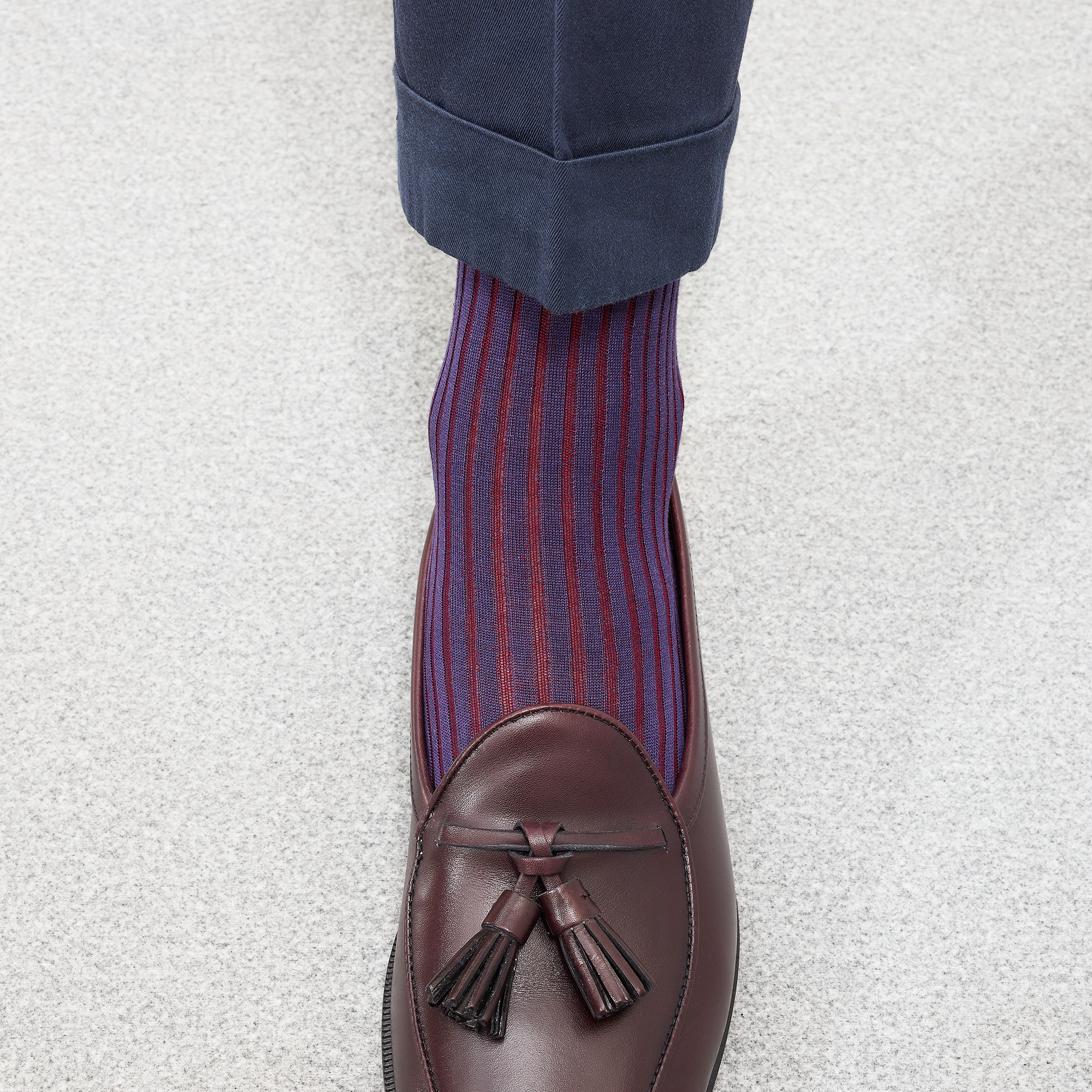 Aubergine & Bordeaux – Fil d’Écosse Baumwolle