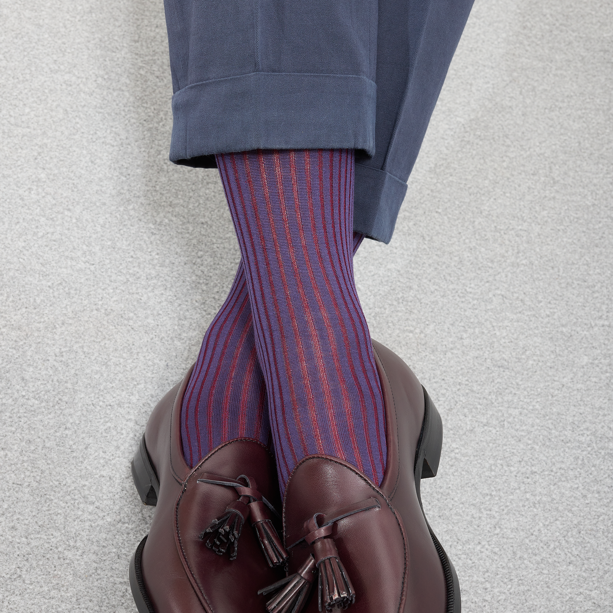 Aubergine & Bordeaux – Fil d’Écosse Baumwolle
