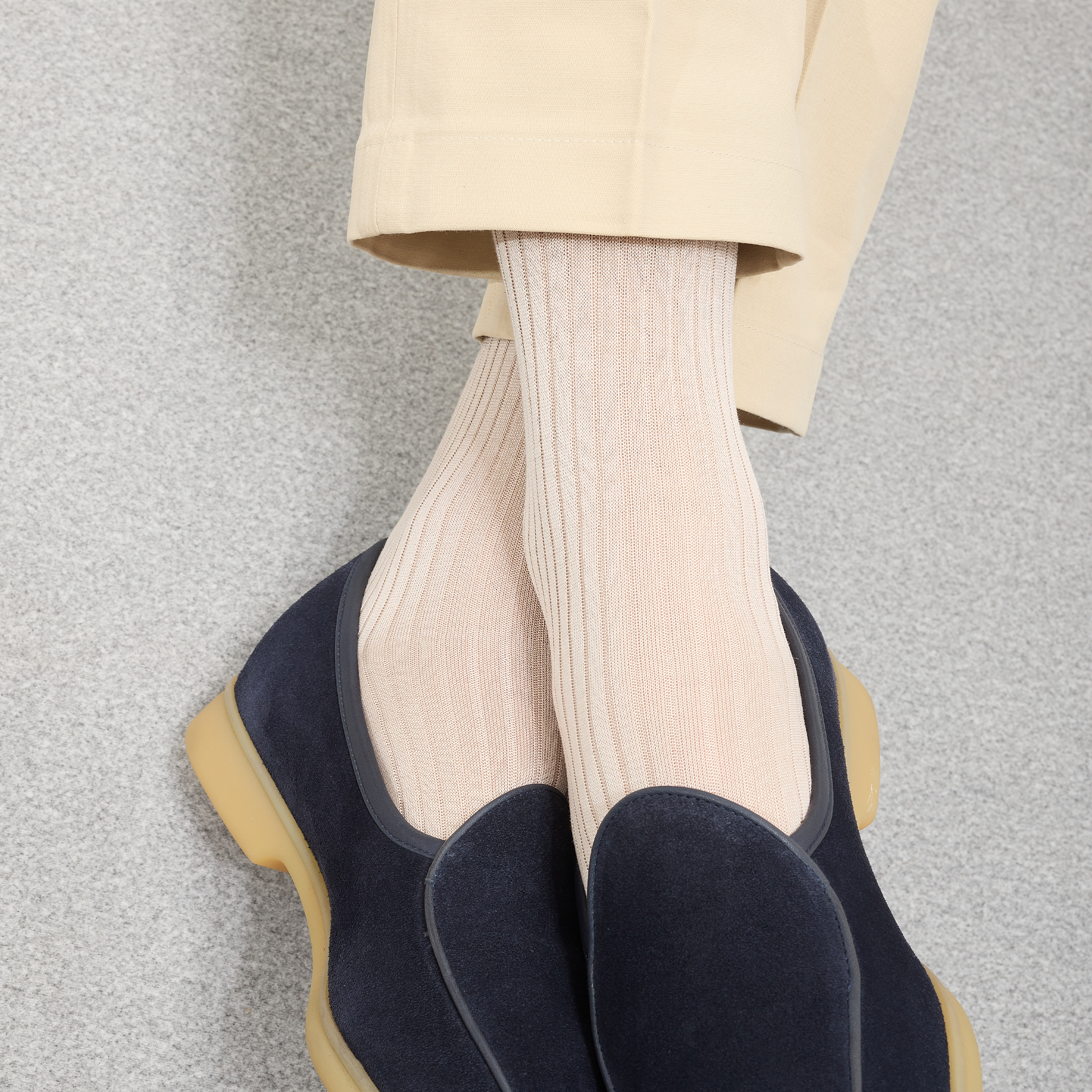 Naturbeige – Fil d’Écosse Baumwolle