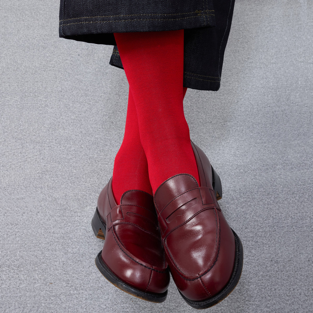 Chaussettes | Rouge - Fil d'Écosse