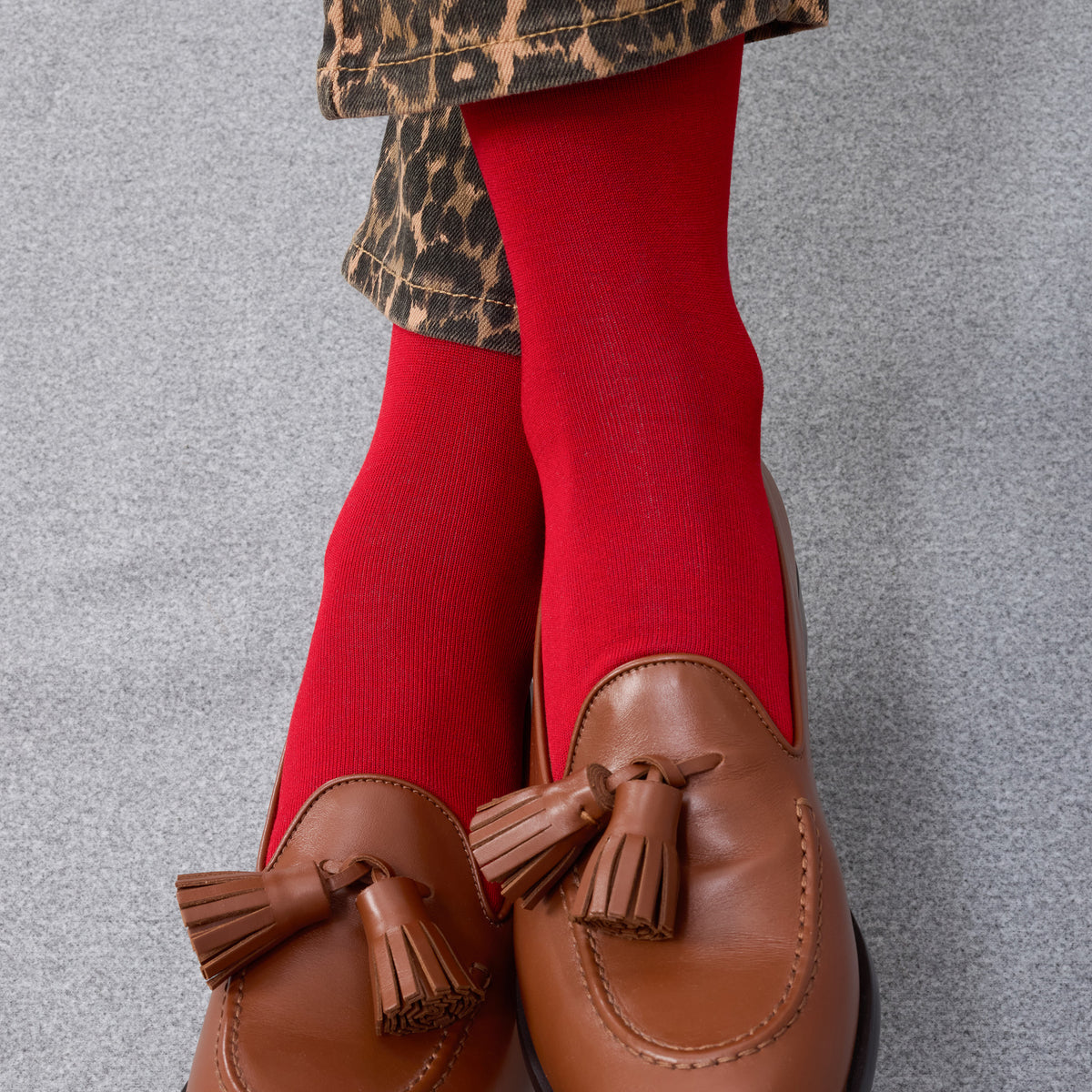 Chaussettes | Rouge - Fil d'Écosse