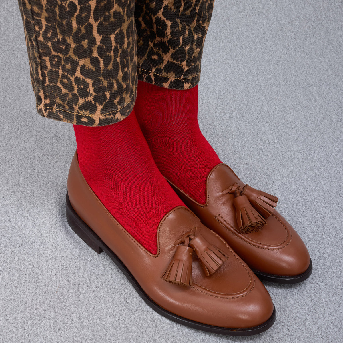 Chaussettes | Rouge - Fil d'Écosse