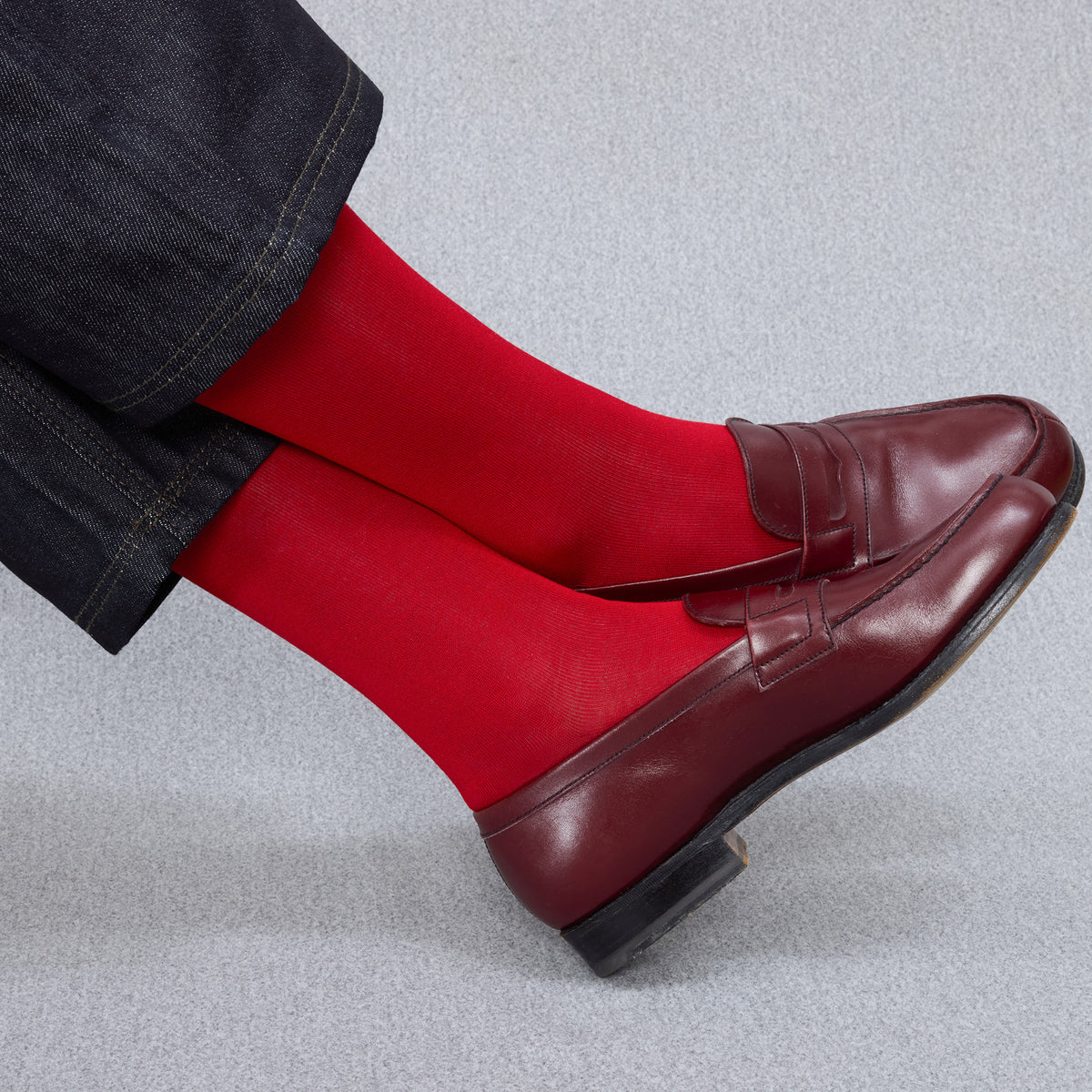 Chaussettes | Rouge - Fil d'Écosse