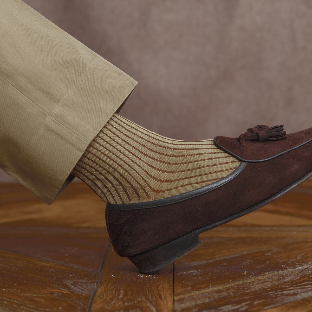 Chaussettes | Beige & Marron - Fil d'Écosse