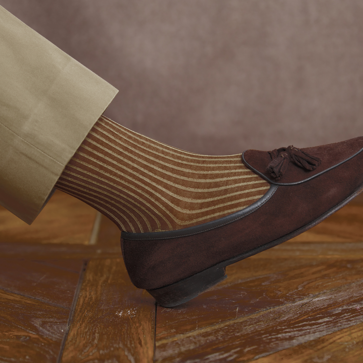 Chaussettes | Beige & Marron - Fil d'Écosse