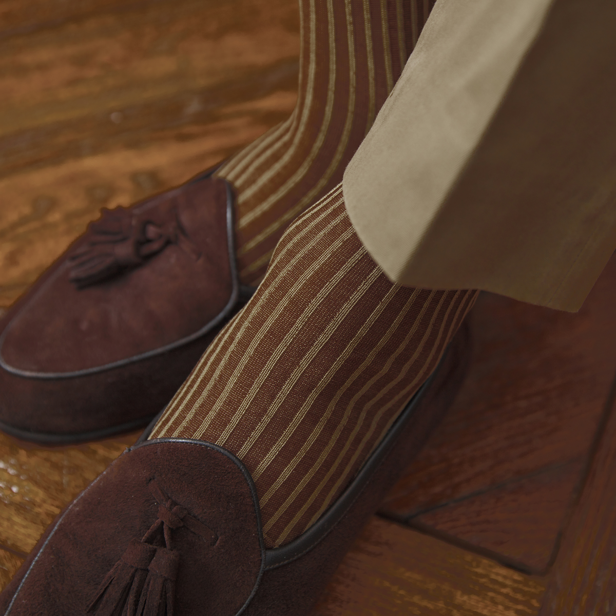 Chaussettes | Beige & Marron - Fil d'Écosse