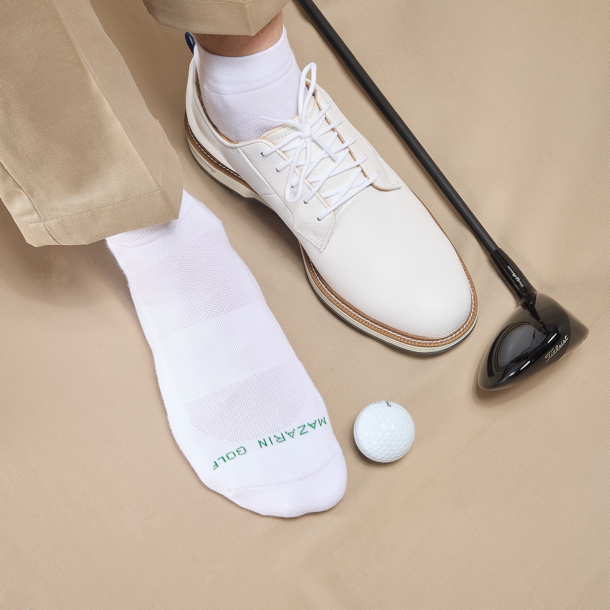 Weiß & Grün - Golf - Baumwolle