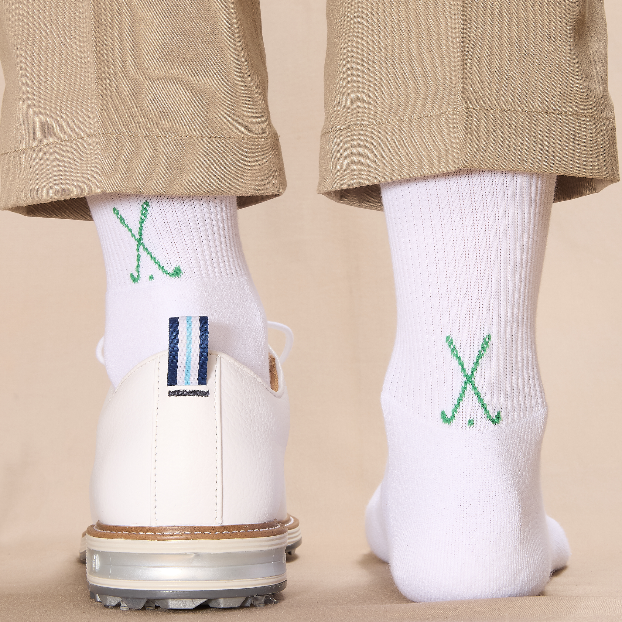 Blanc & Vert vif - Golf - Coton