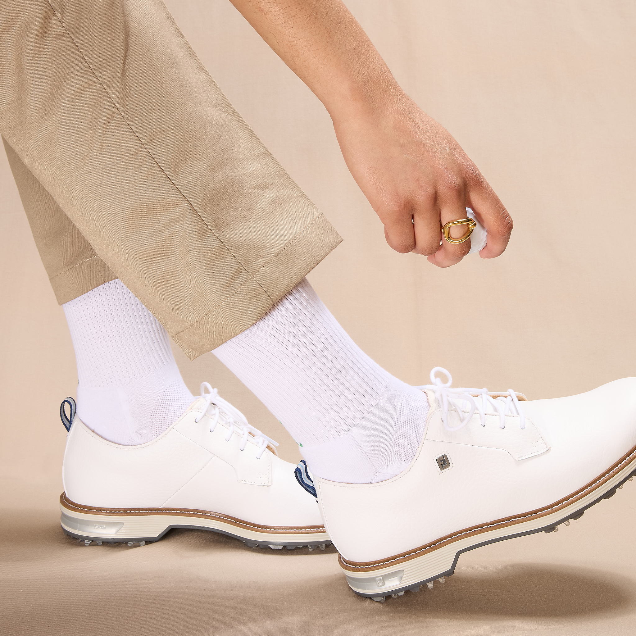 Blanc & Vert vif - Golf - Coton