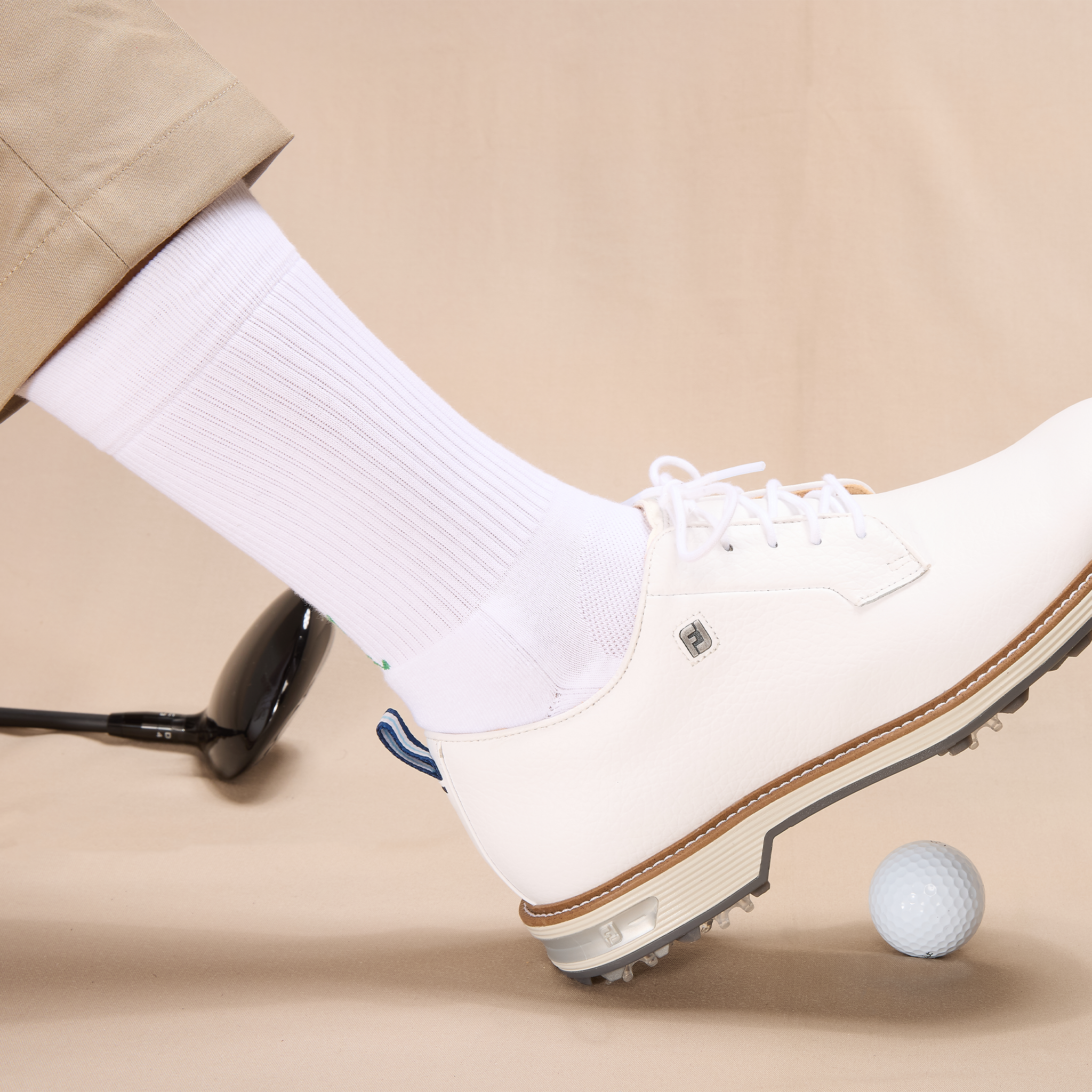 Blanc & Vert vif - Golf - Coton
