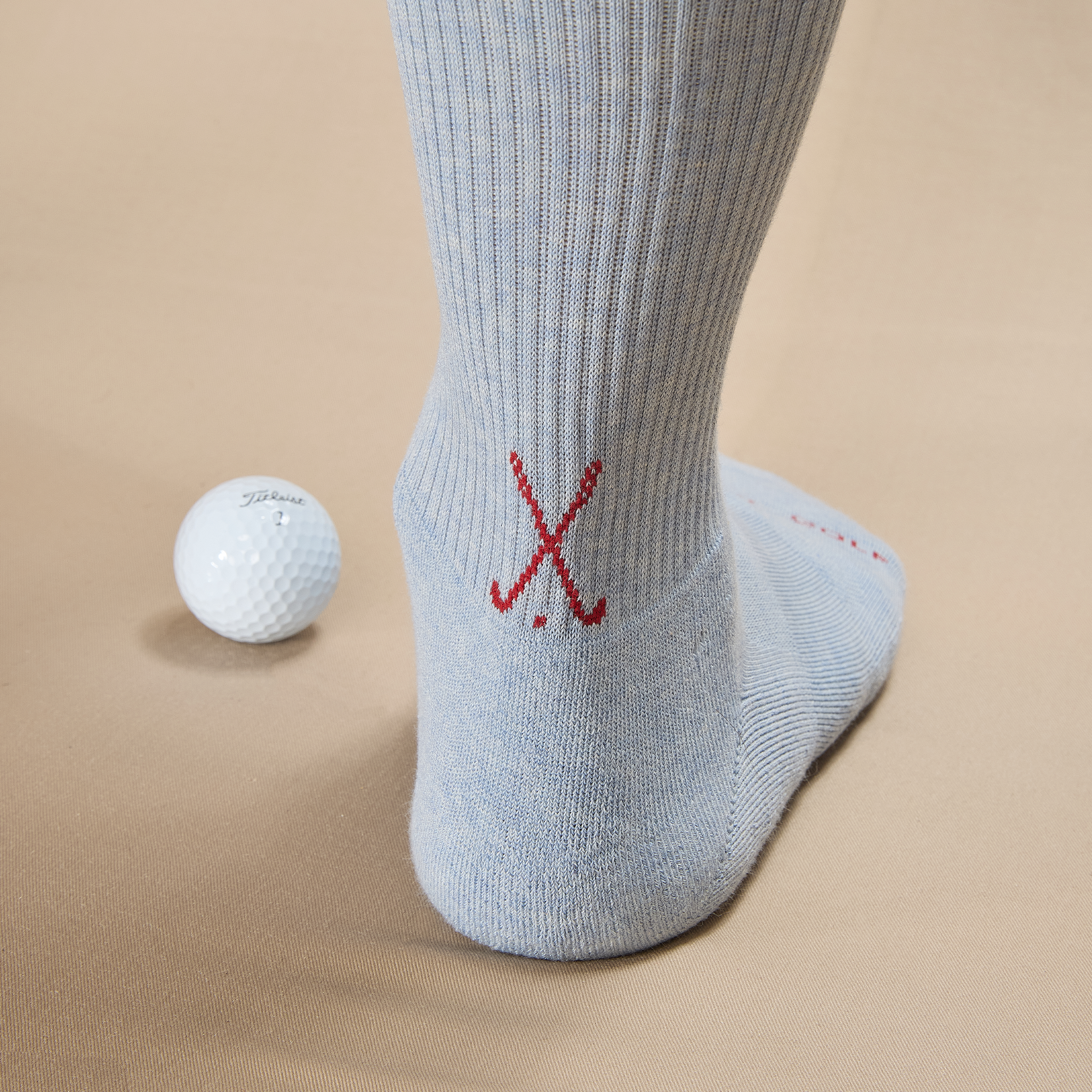 Himmelblau & Rot - Golf - Baumwolle