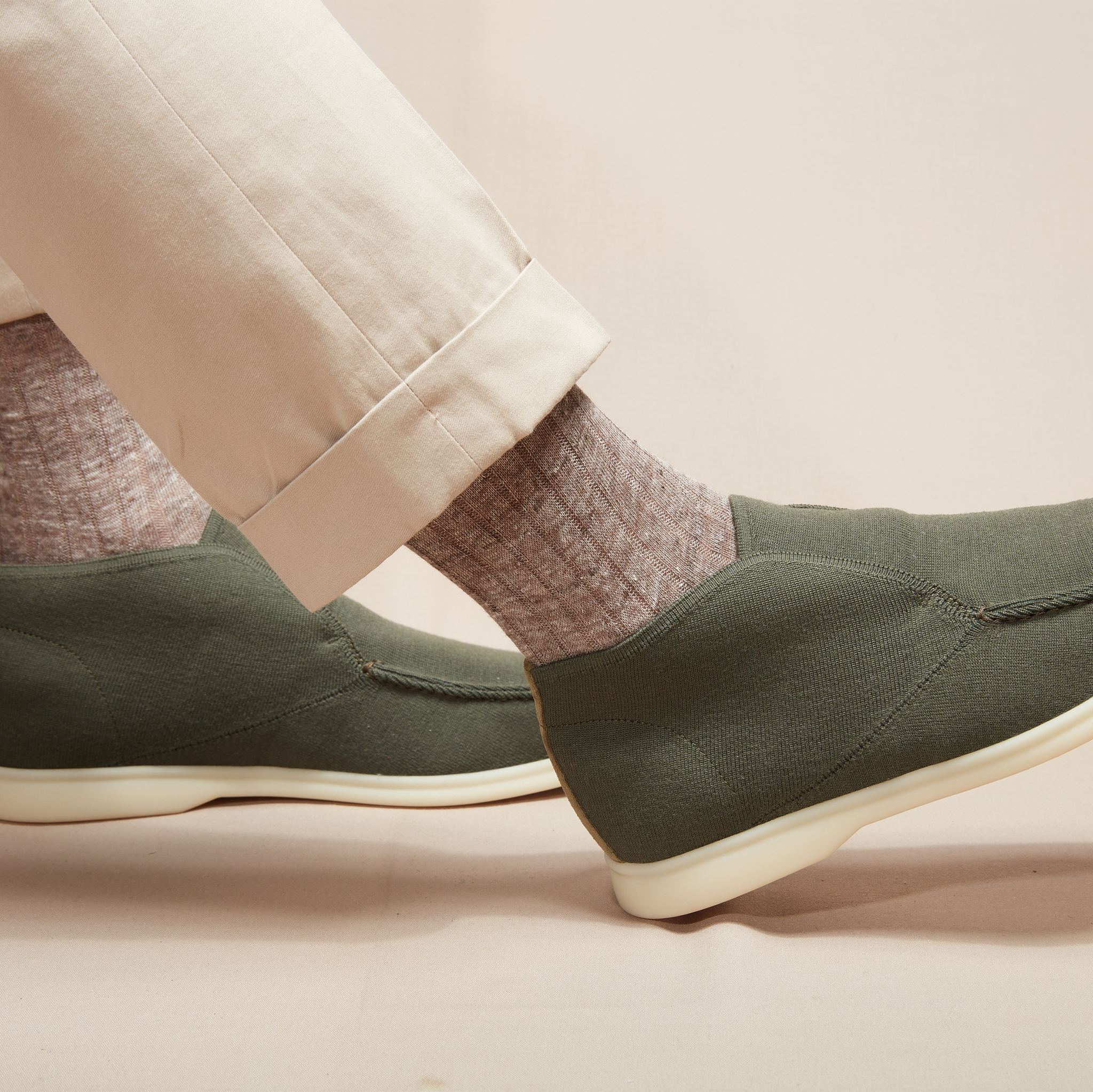 Beige Meliert - Leinen