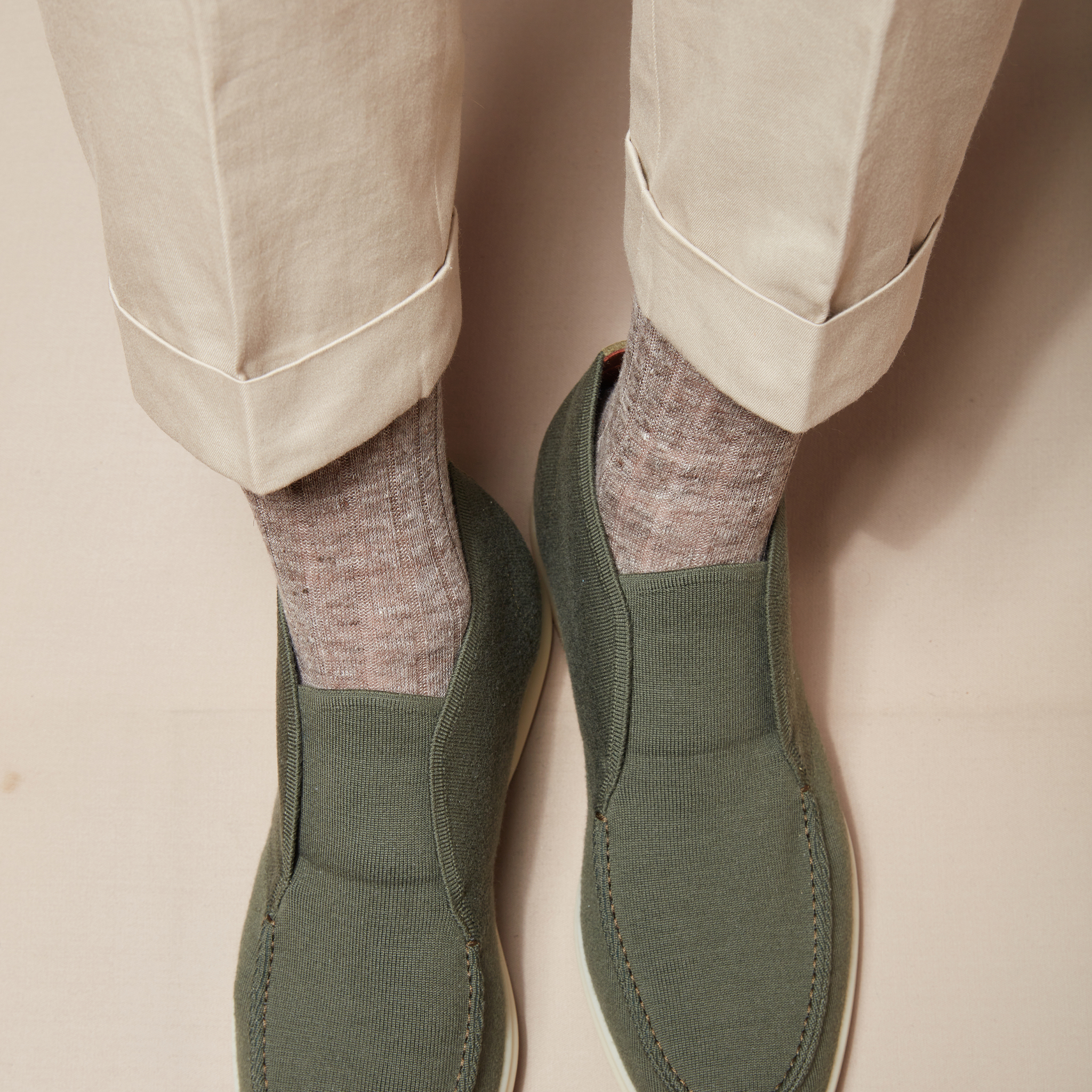 Beige Meliert - Leinen