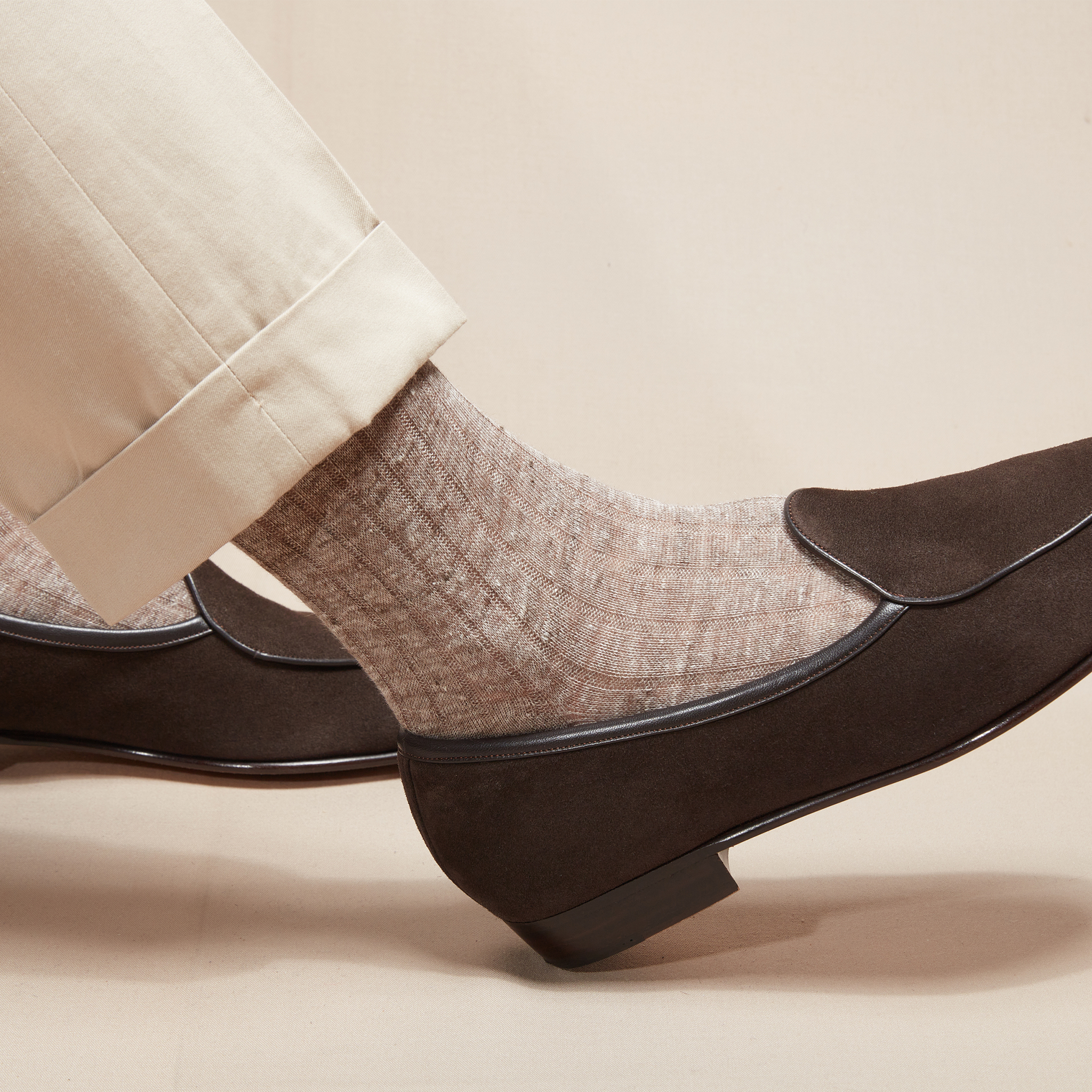 Beige Meliert - Leinen