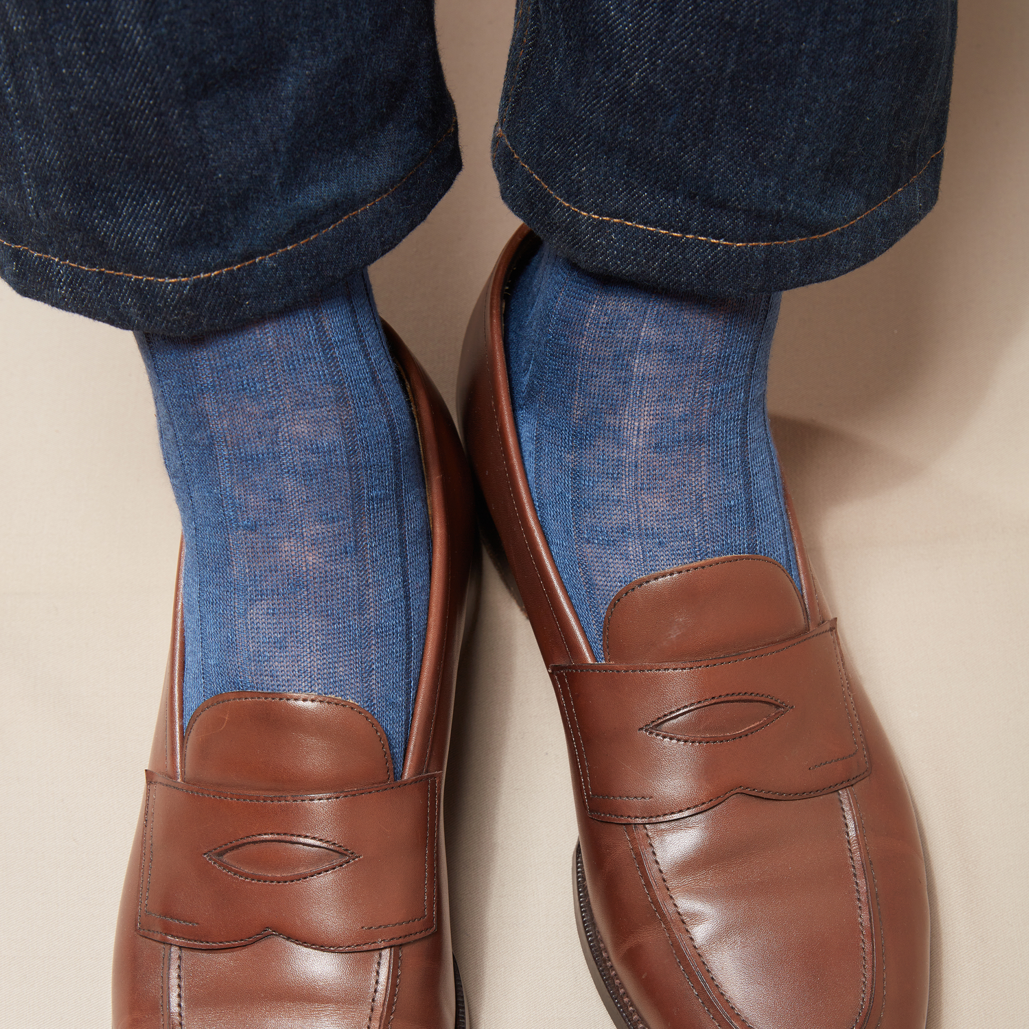Blau denim - Leinen