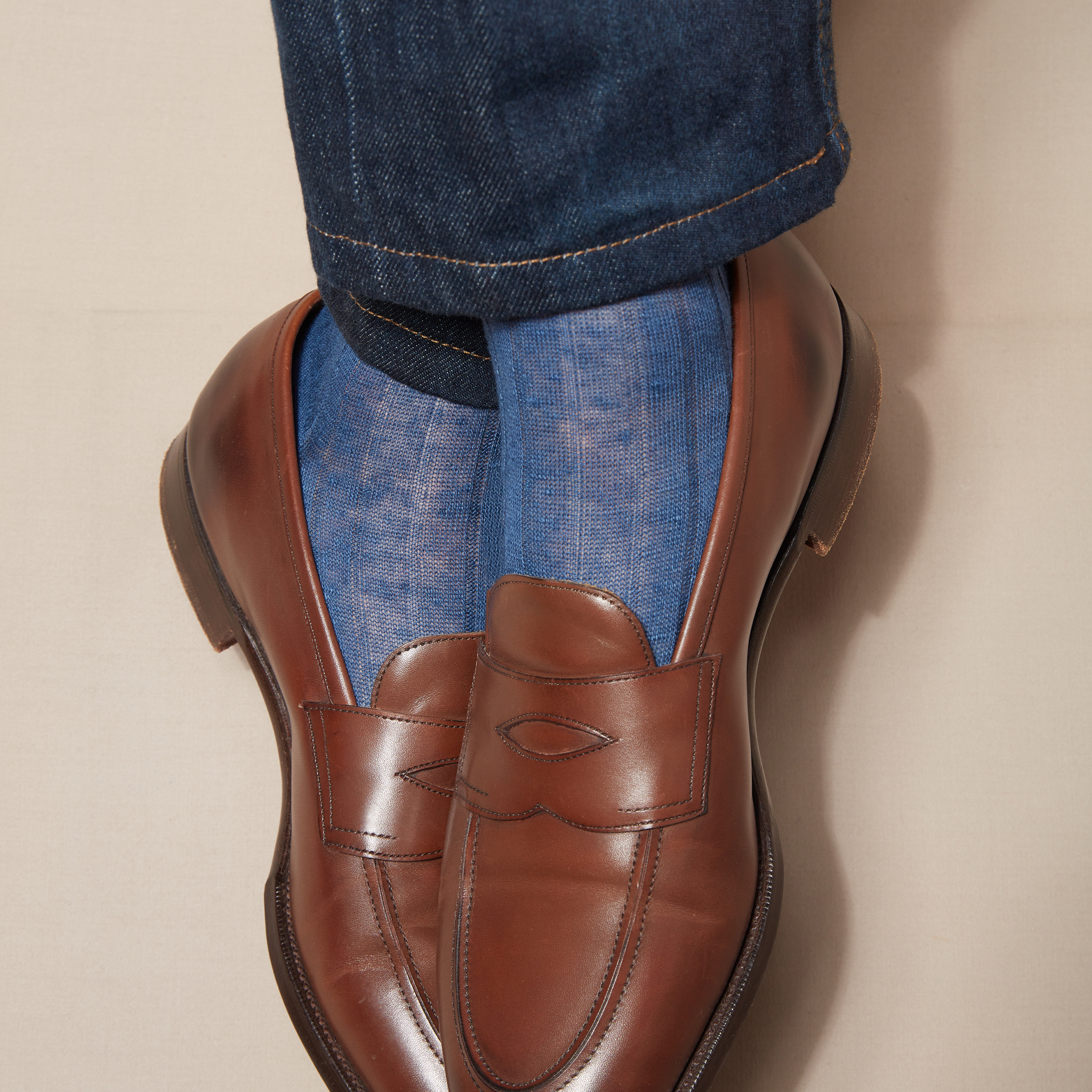 Blau denim - Leinen